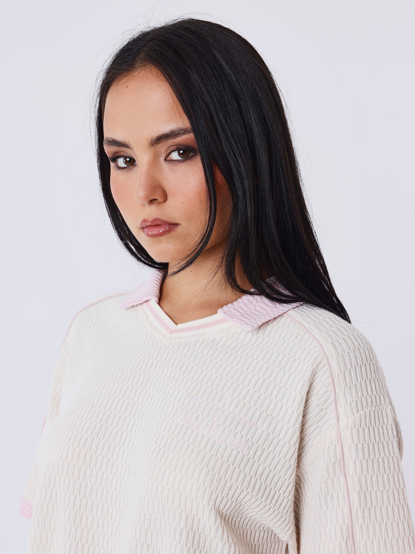 Polo i teksturert strikk Classy