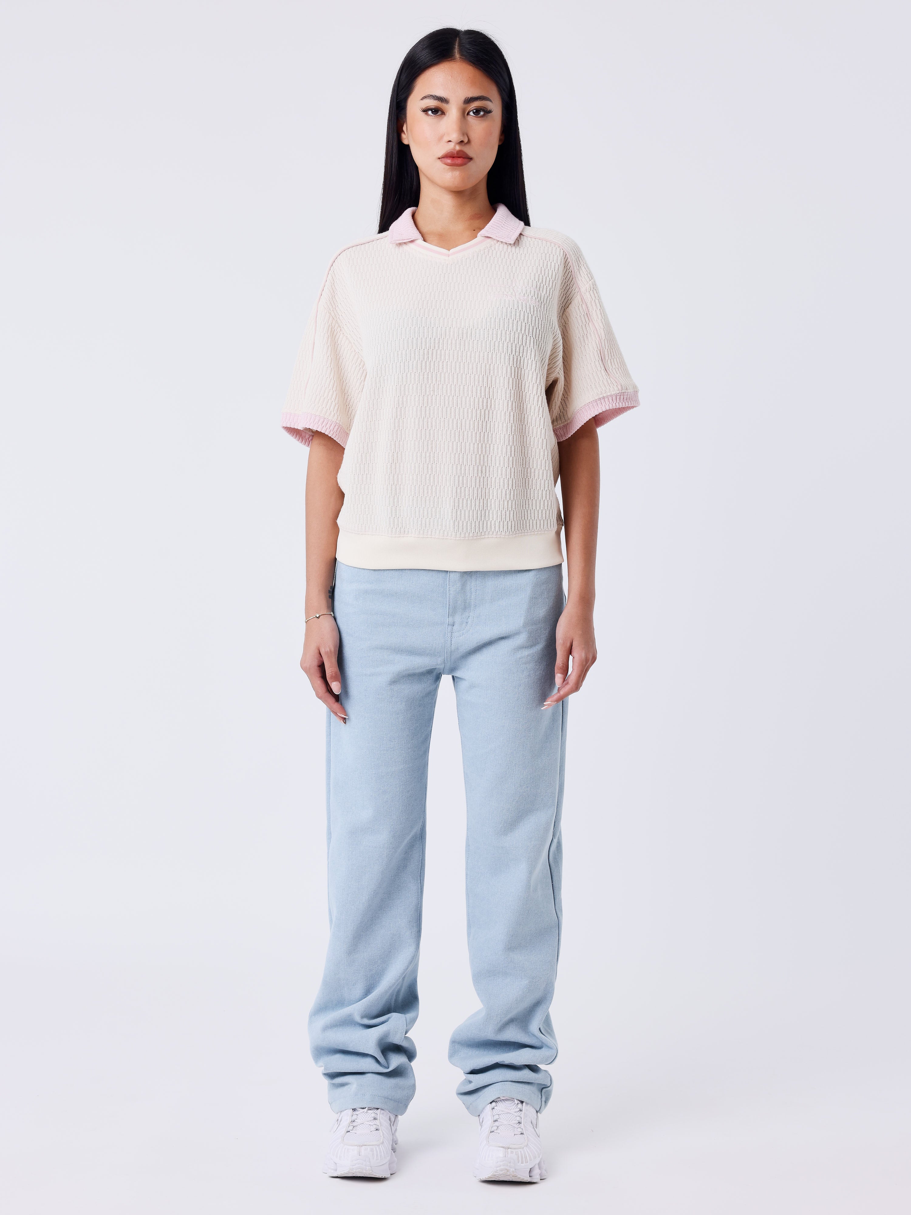 Texturiertes Classy Strick-Poloshirt-5