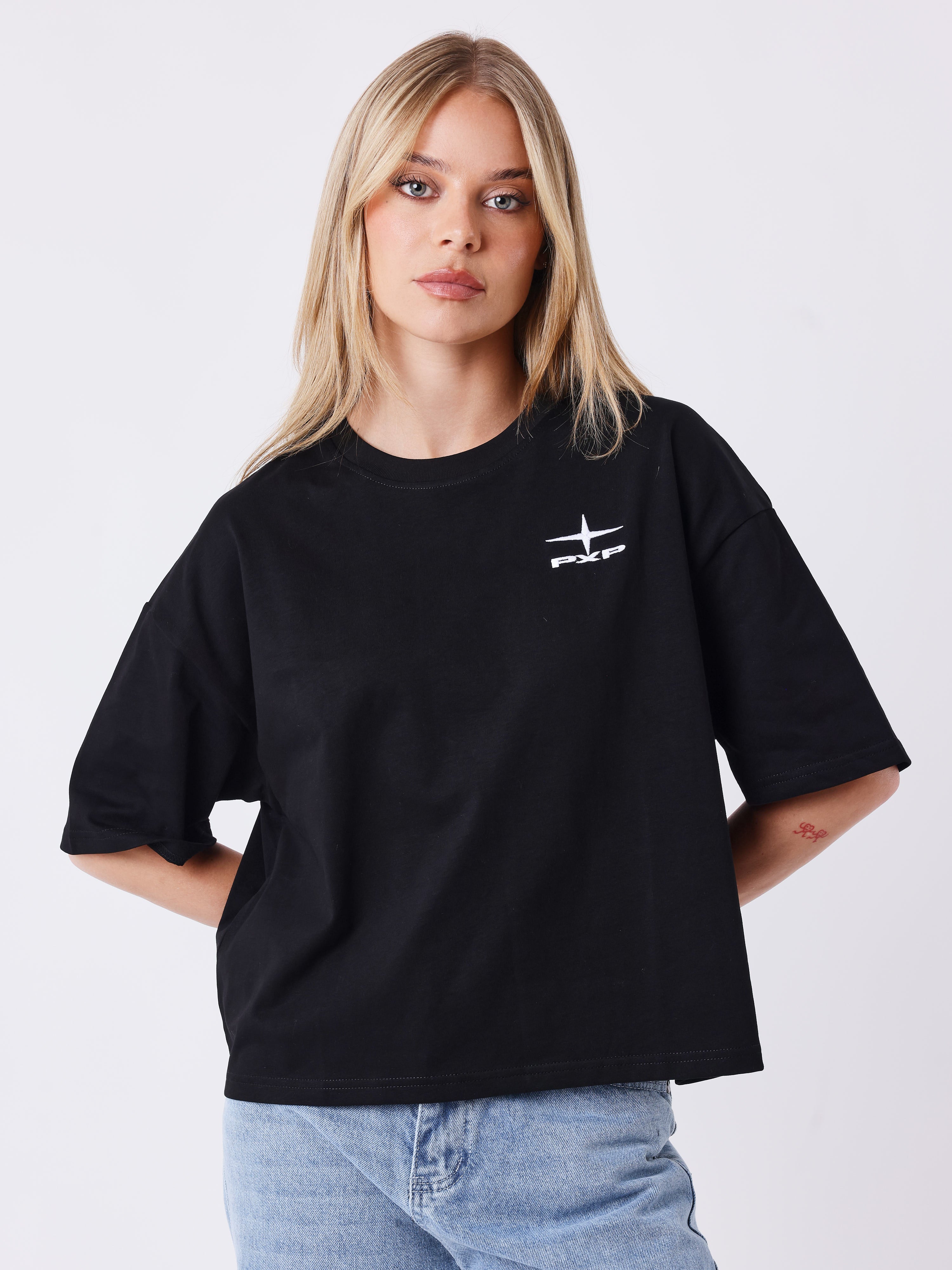 Camiseta boxy estampada-1