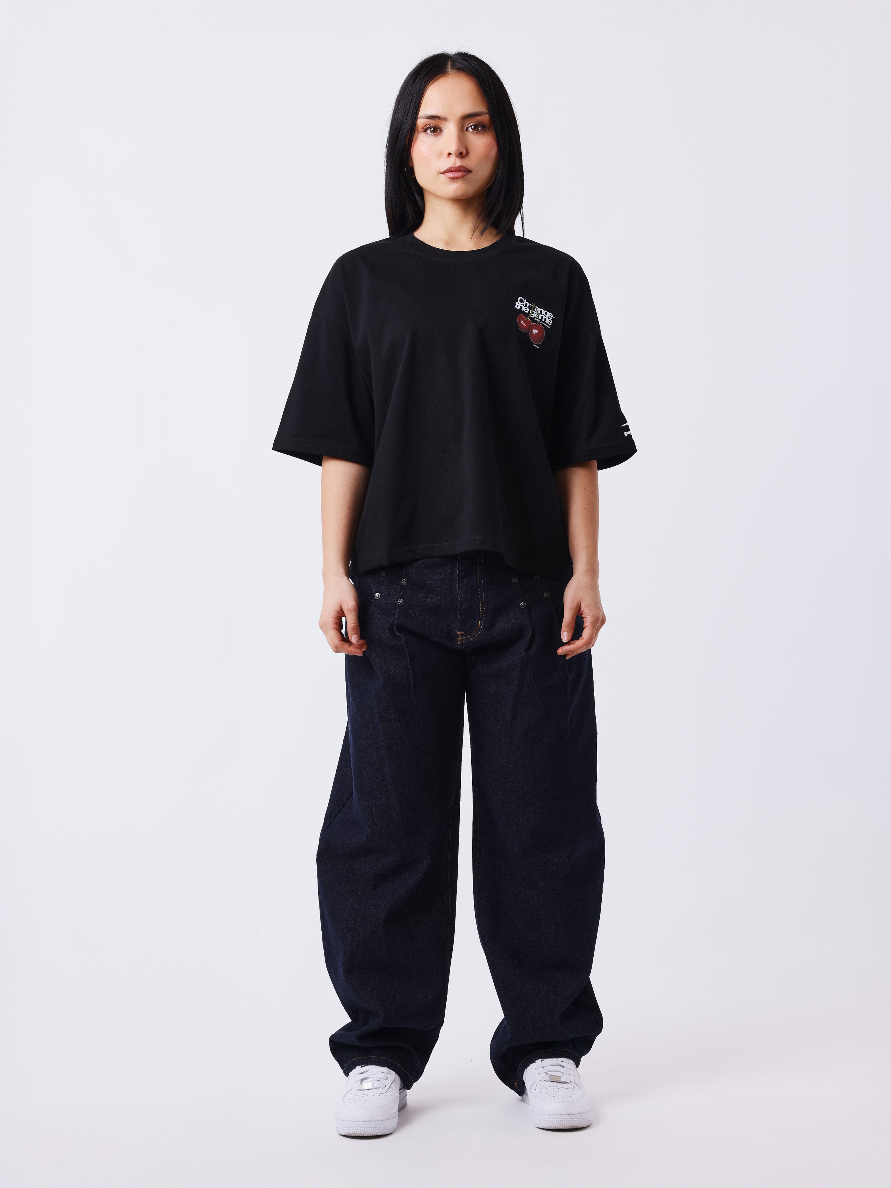 T-Shirt mit Kirschenprint vorne und hinten-6