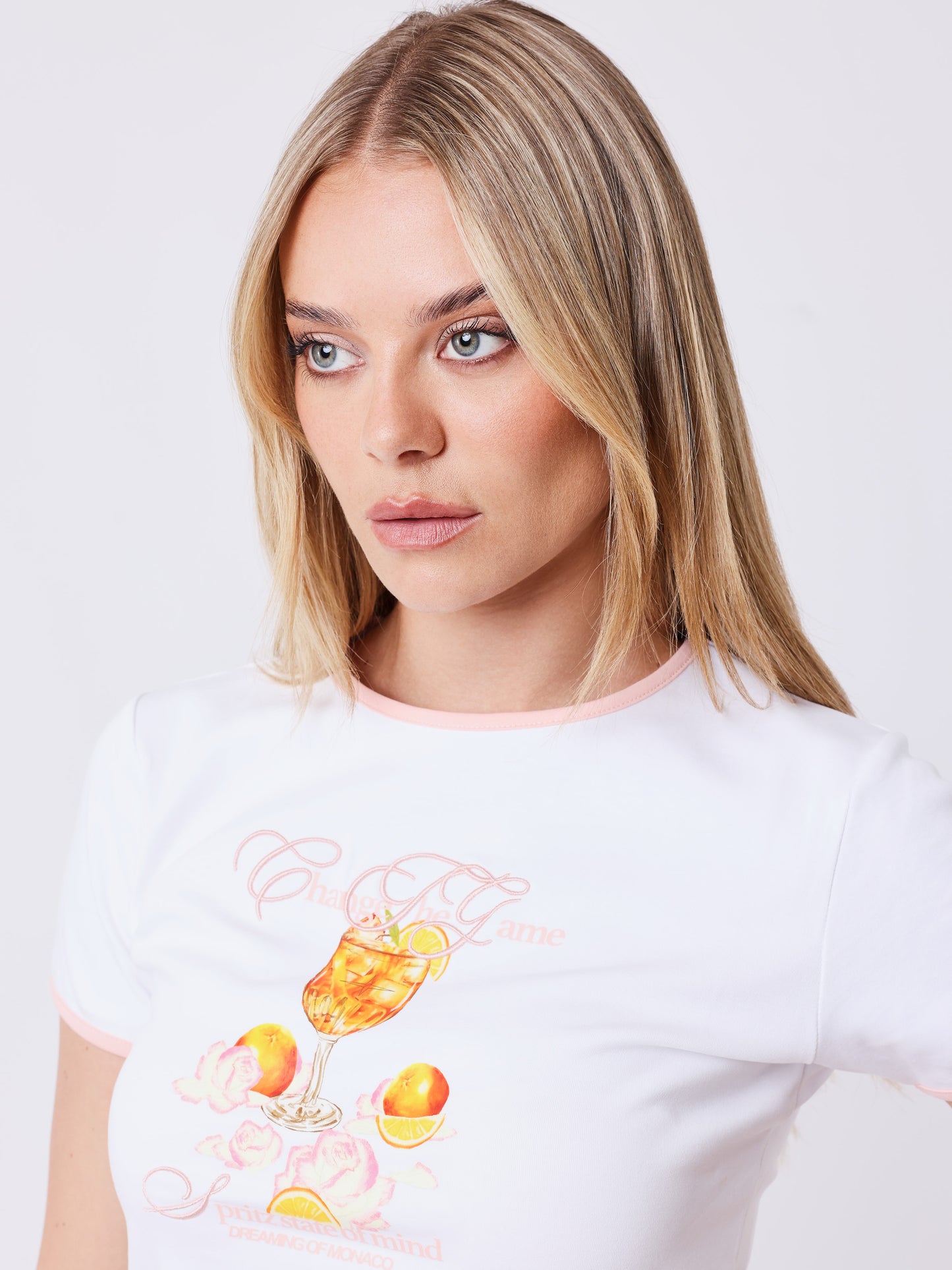 T-shirt ajusté à imprimé cocktail