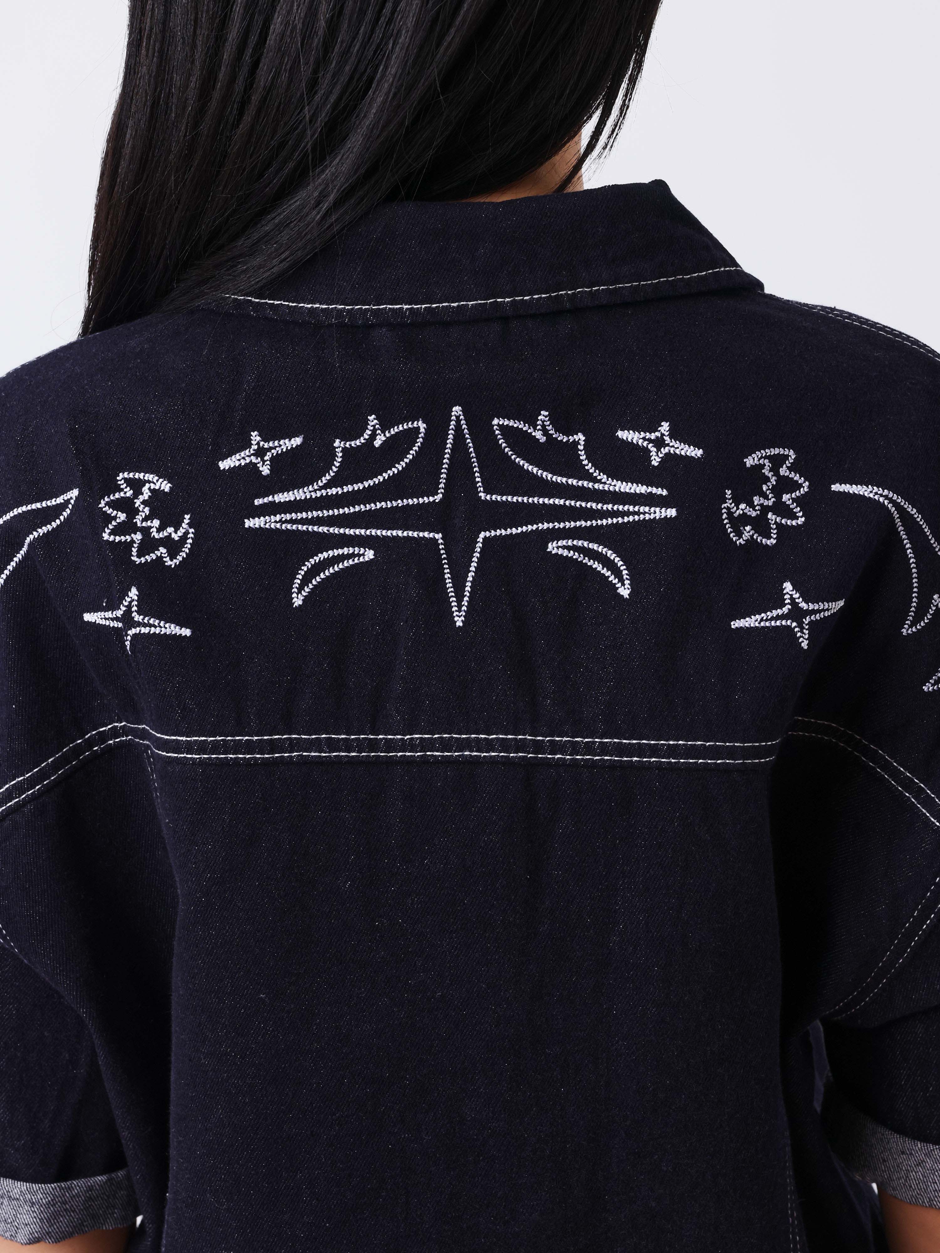 Chaqueta corta de denim Cow-7