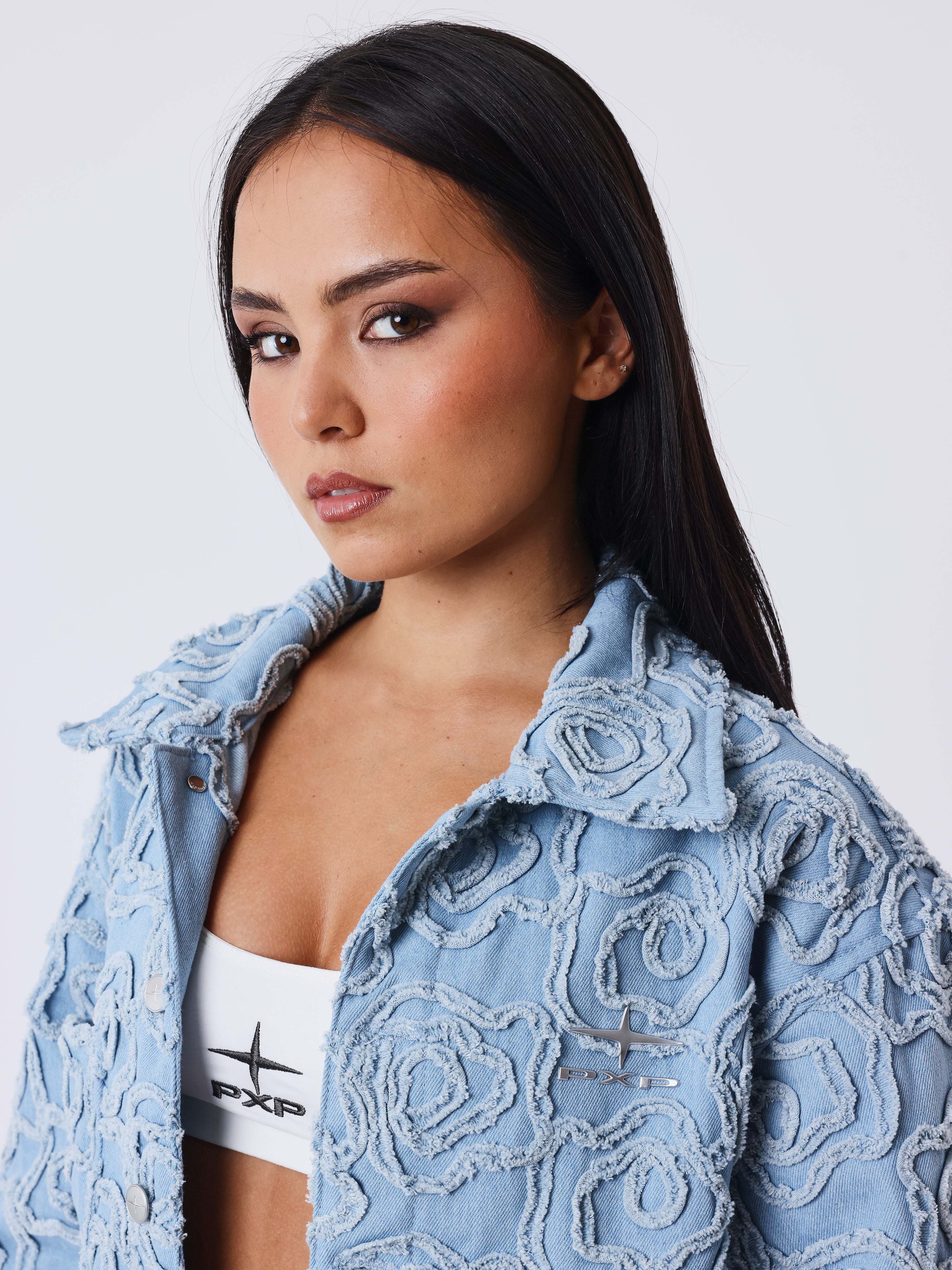 Camicia in denim a maniche corte Cloudy-4