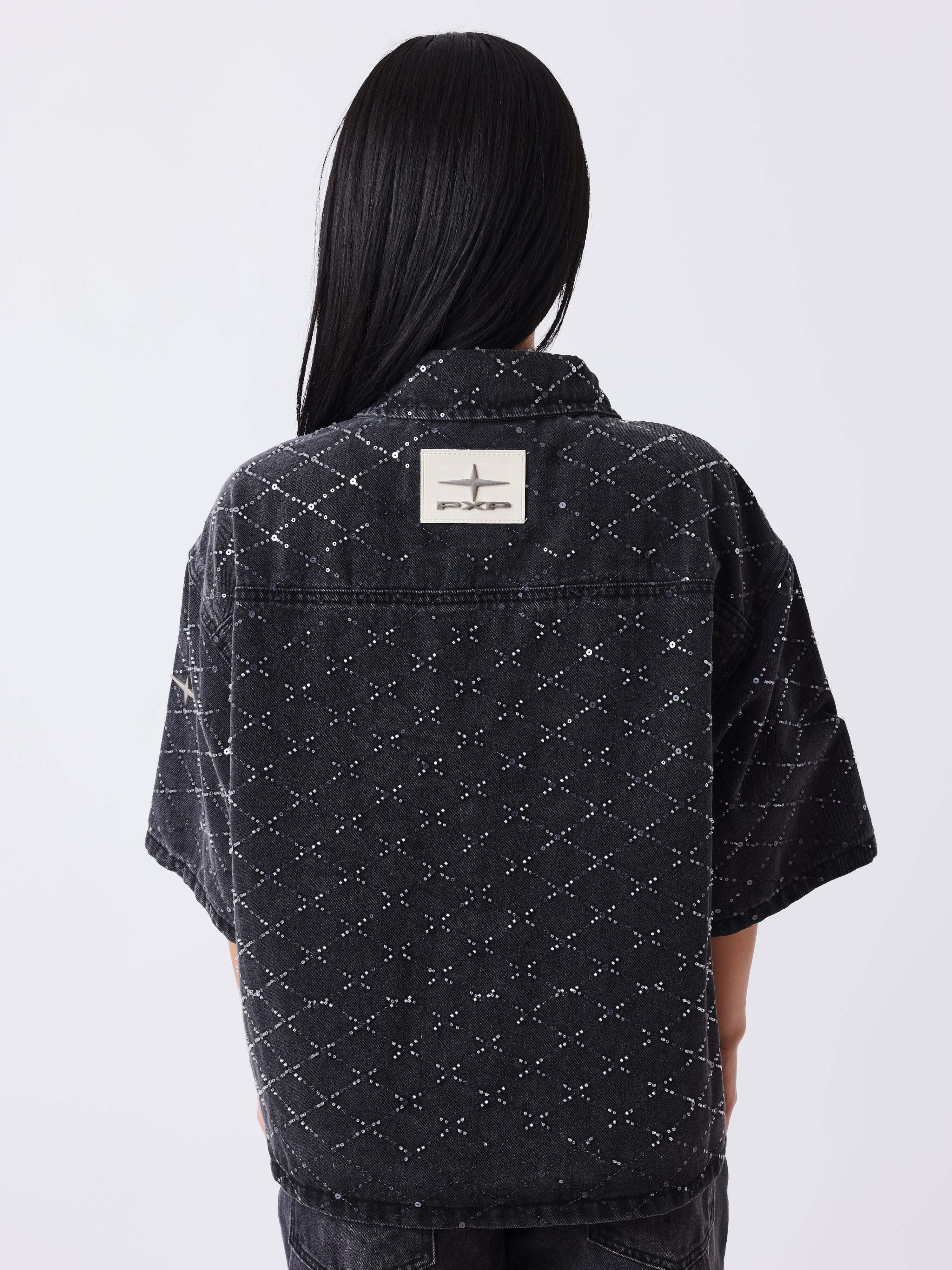 Surchemise denim manches courtes Precious-2