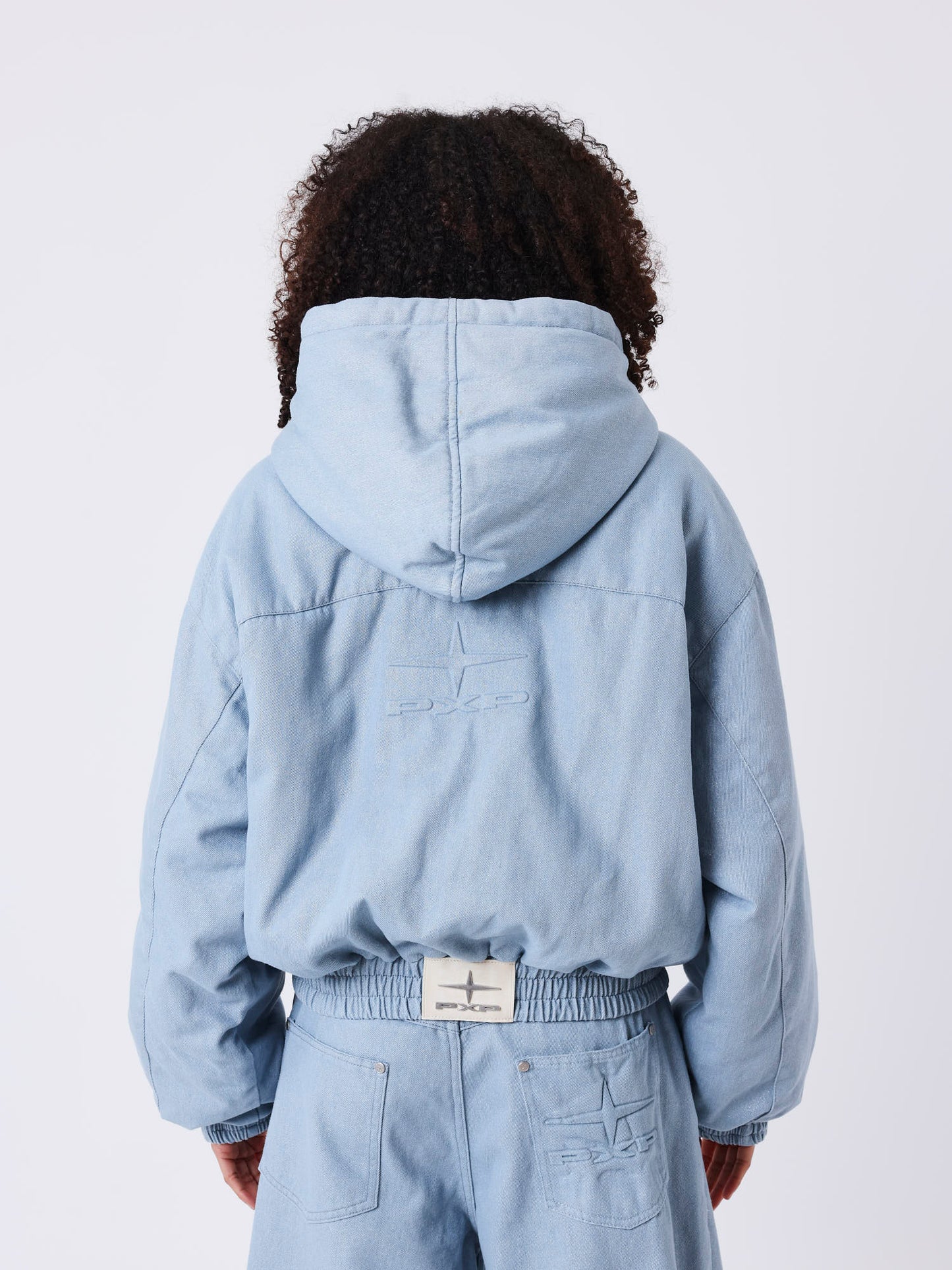 Frosted hooded jacket