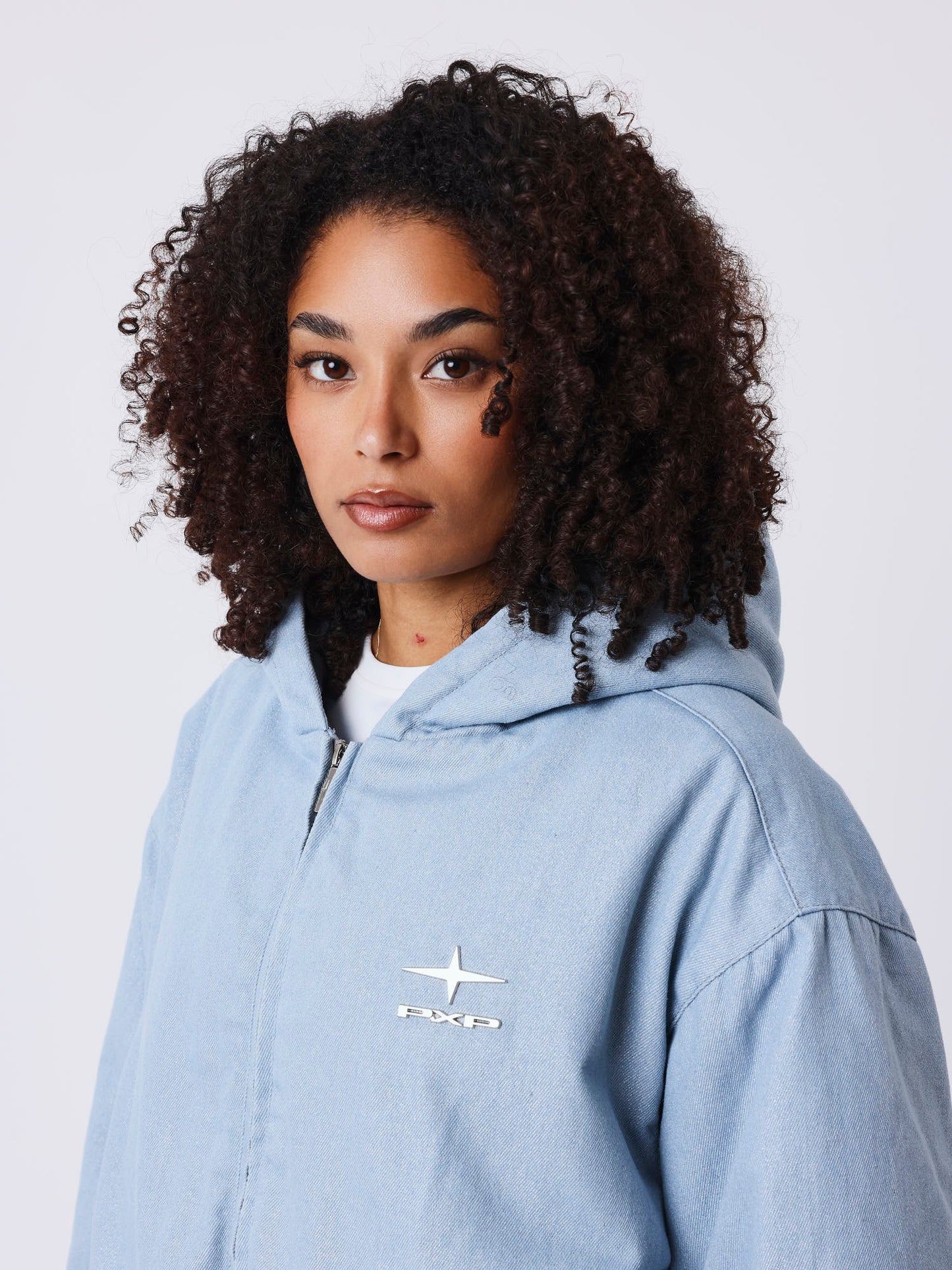 Frosted hooded jacket
