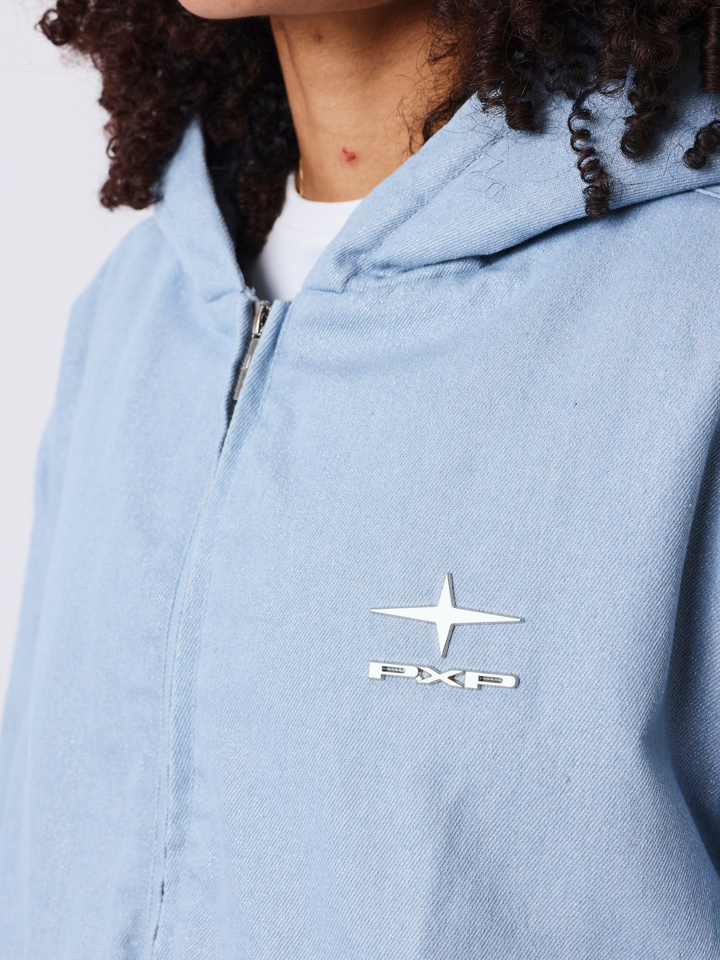 Frosted hooded jacket