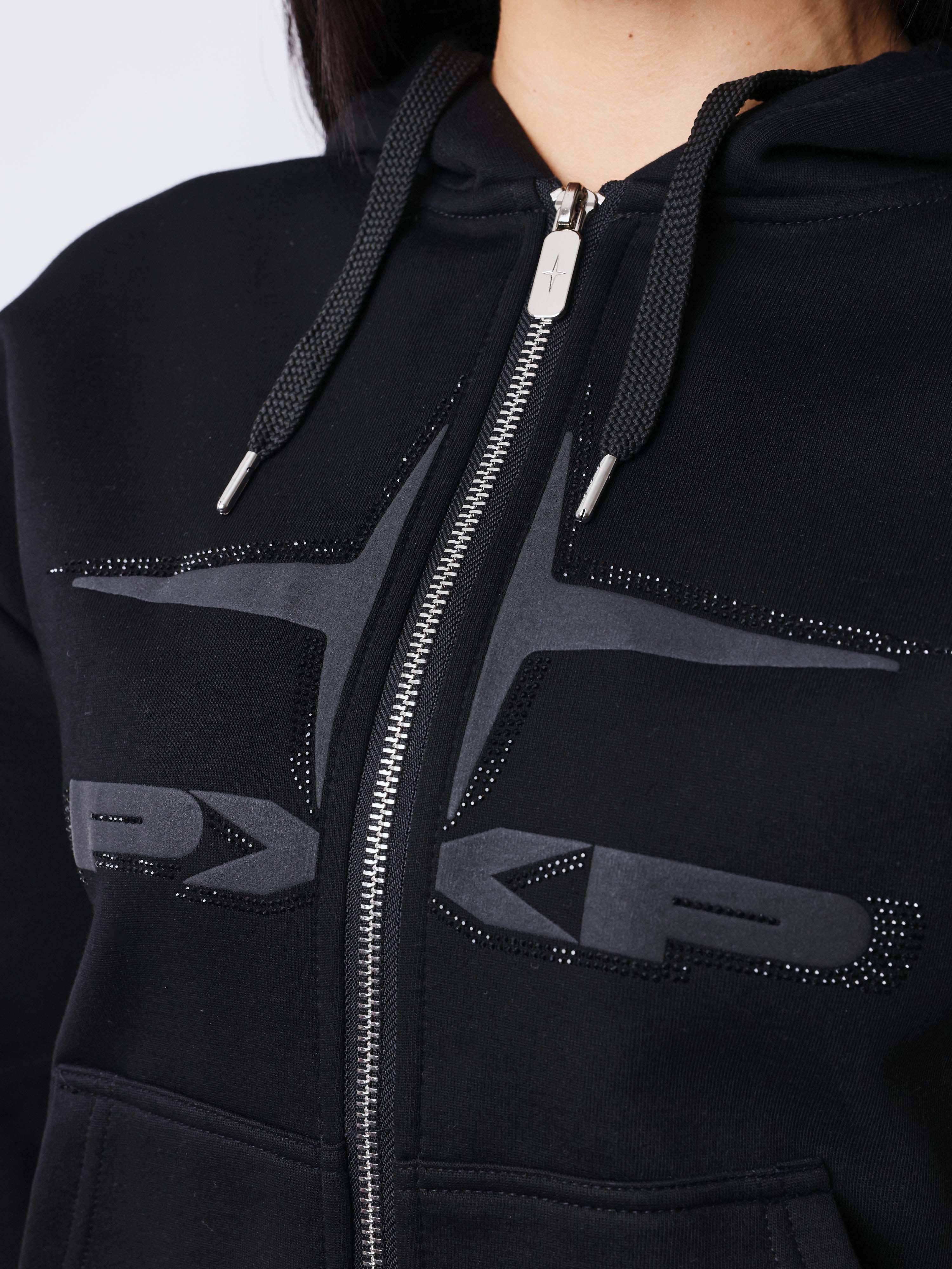 Sudadera con capucha con cremallera Strassy-4