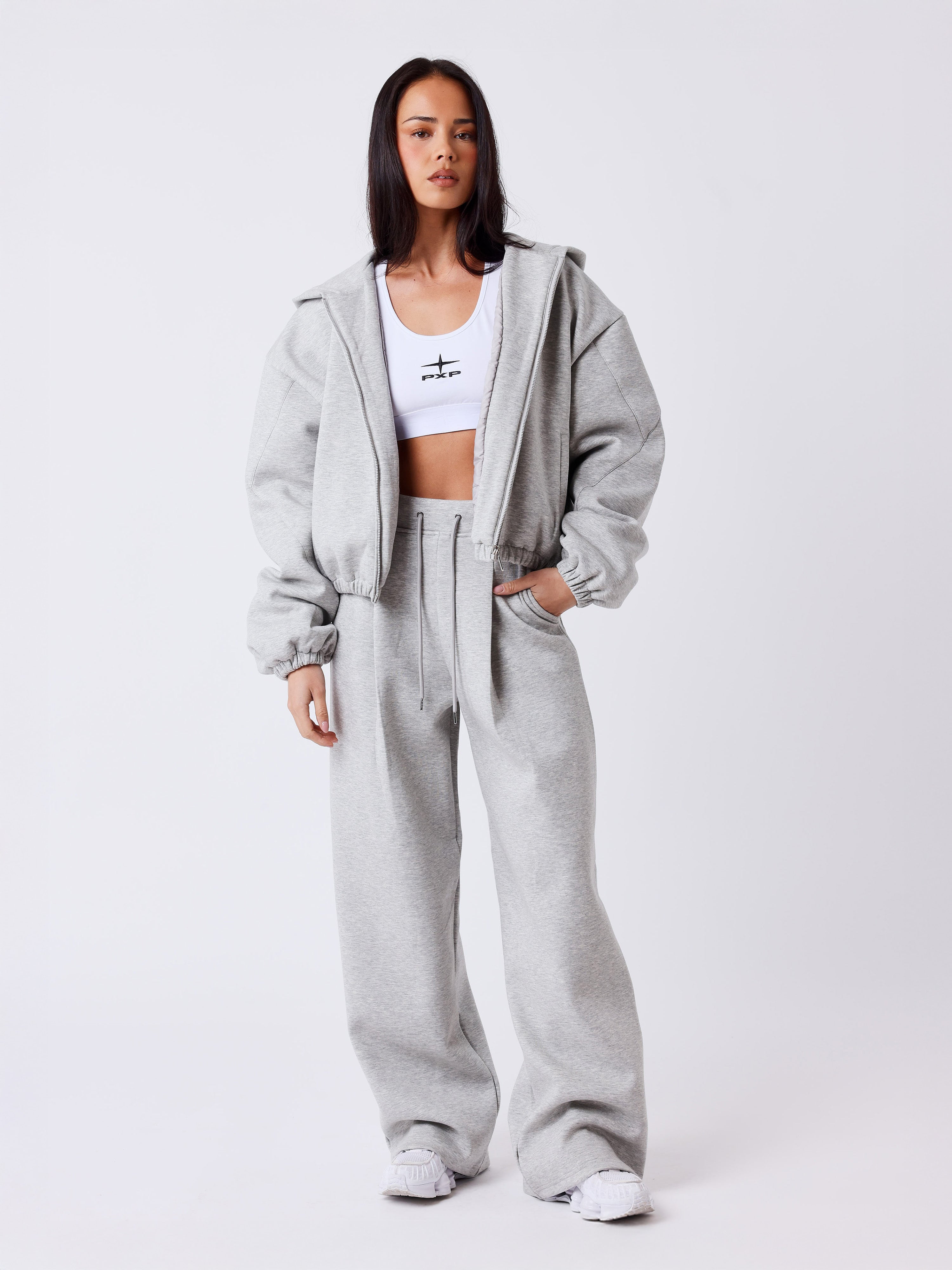 Boxy jas met rits Natural-5