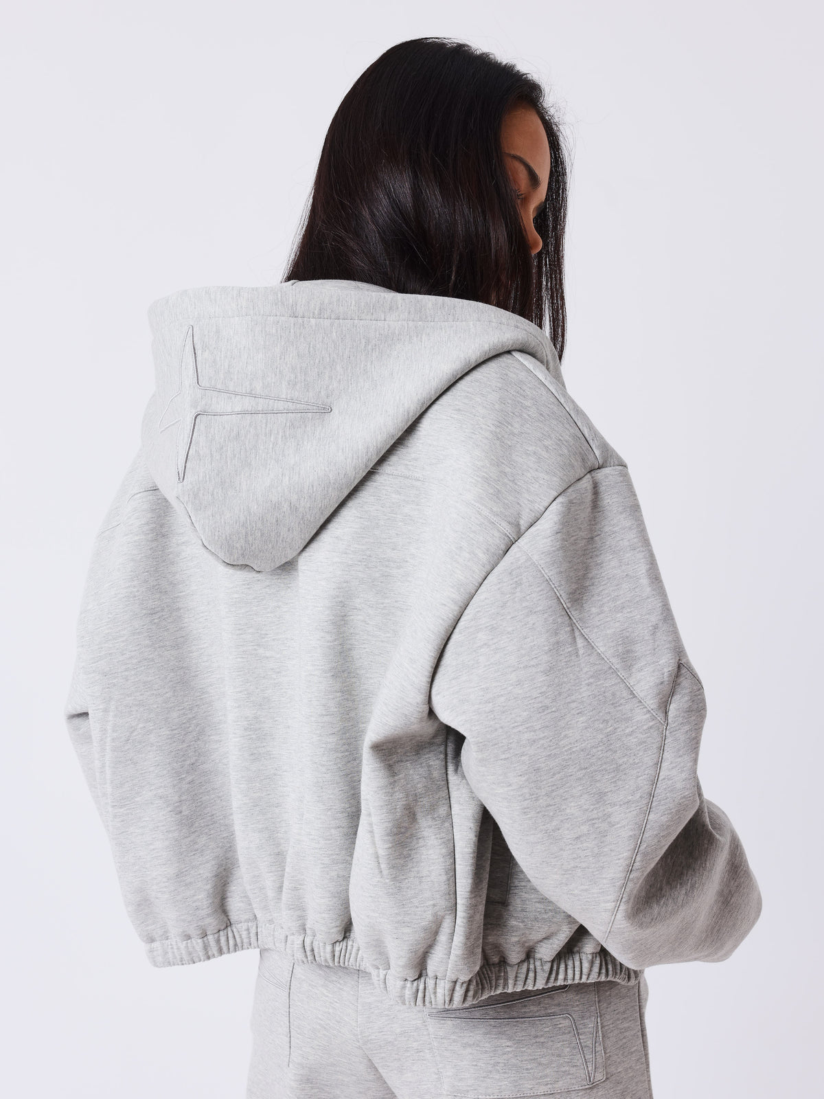 Boxy jas met rits Natural-2