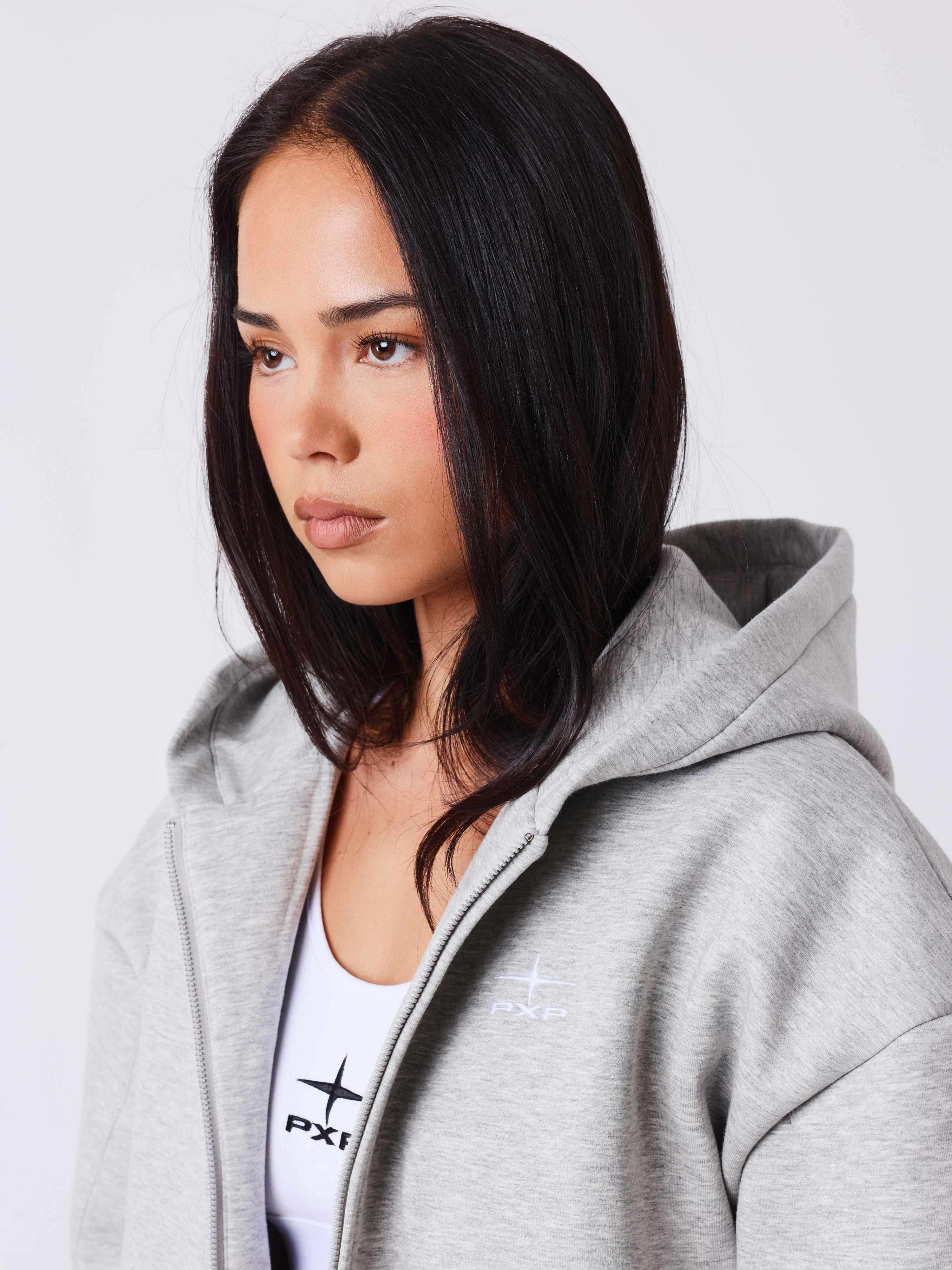 Boxy jas met rits Natural-3