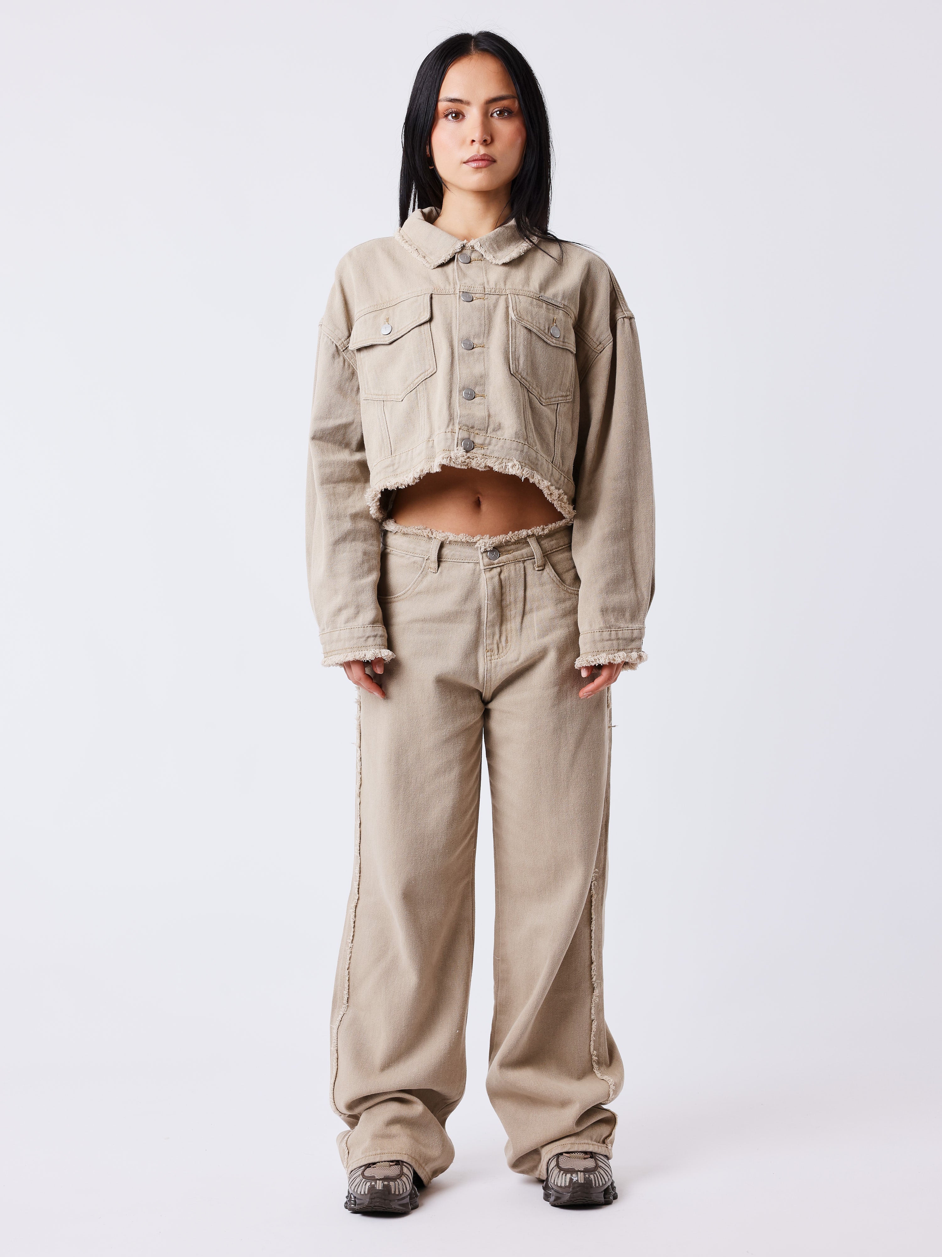 Pantalon en denim Frayed-1