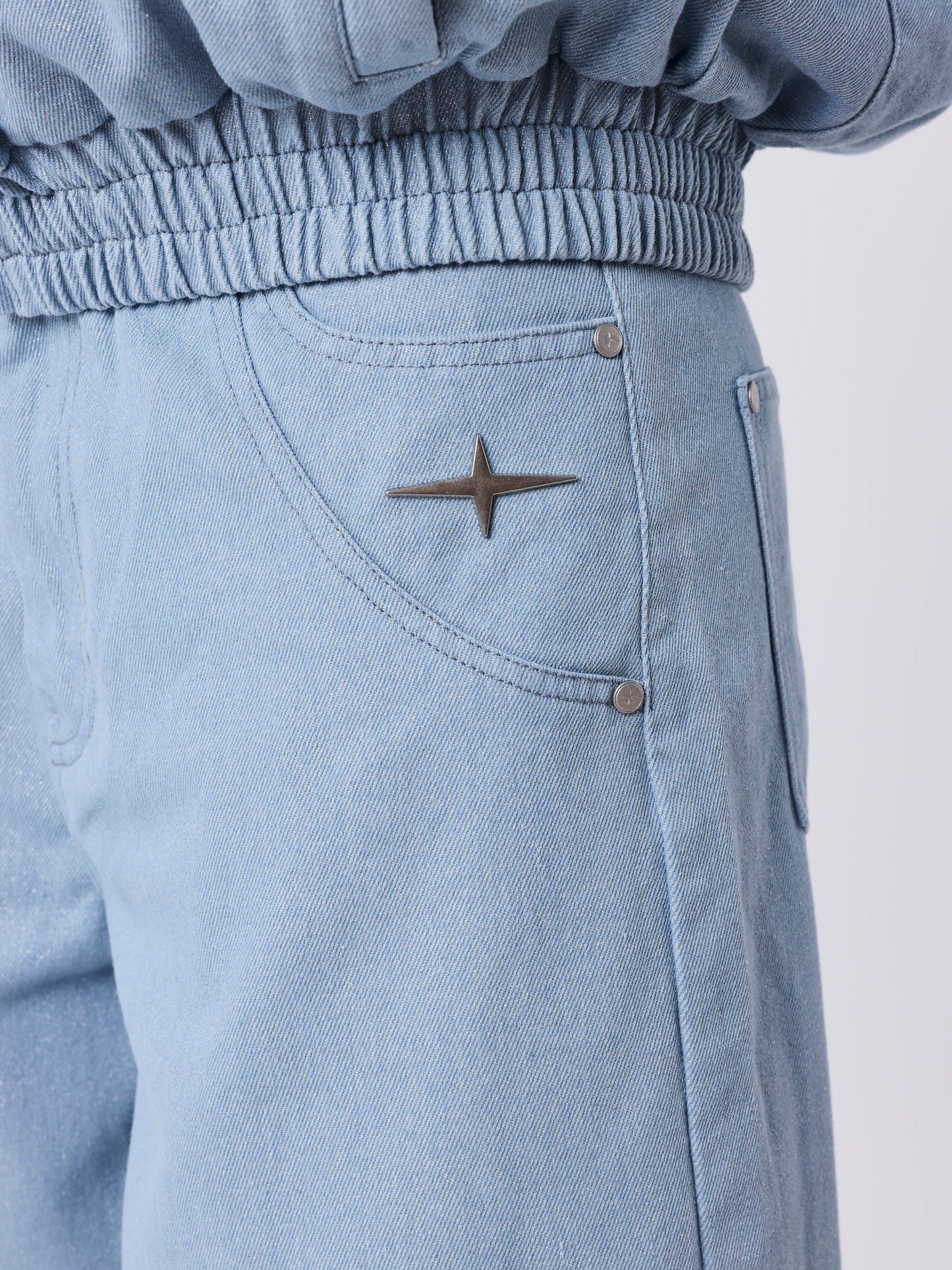 Pantalón denim escarchado