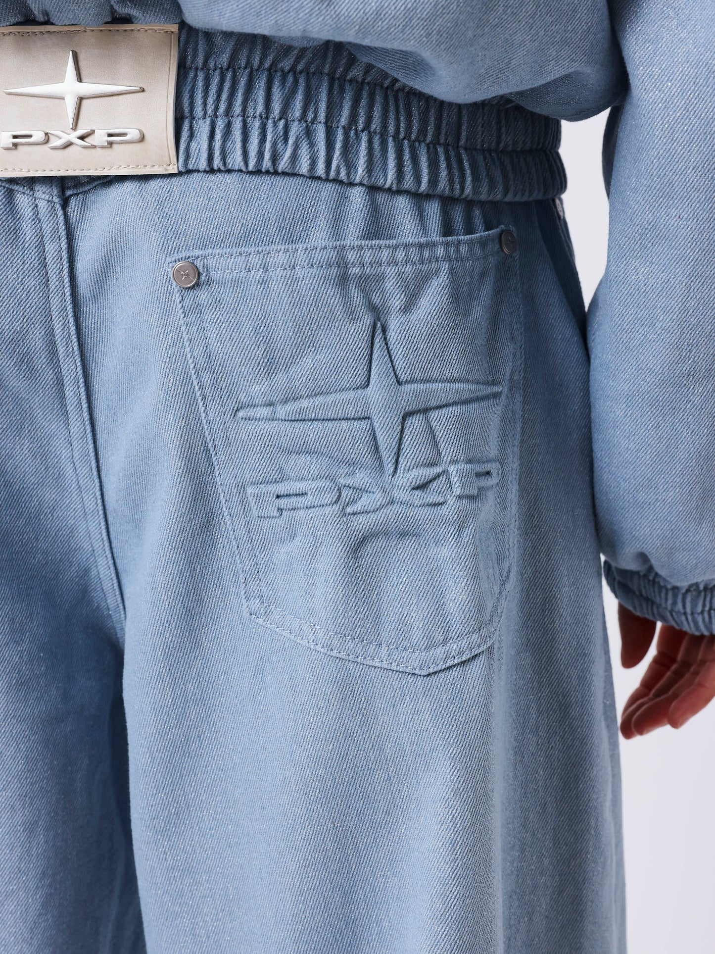 Pantalón denim escarchado