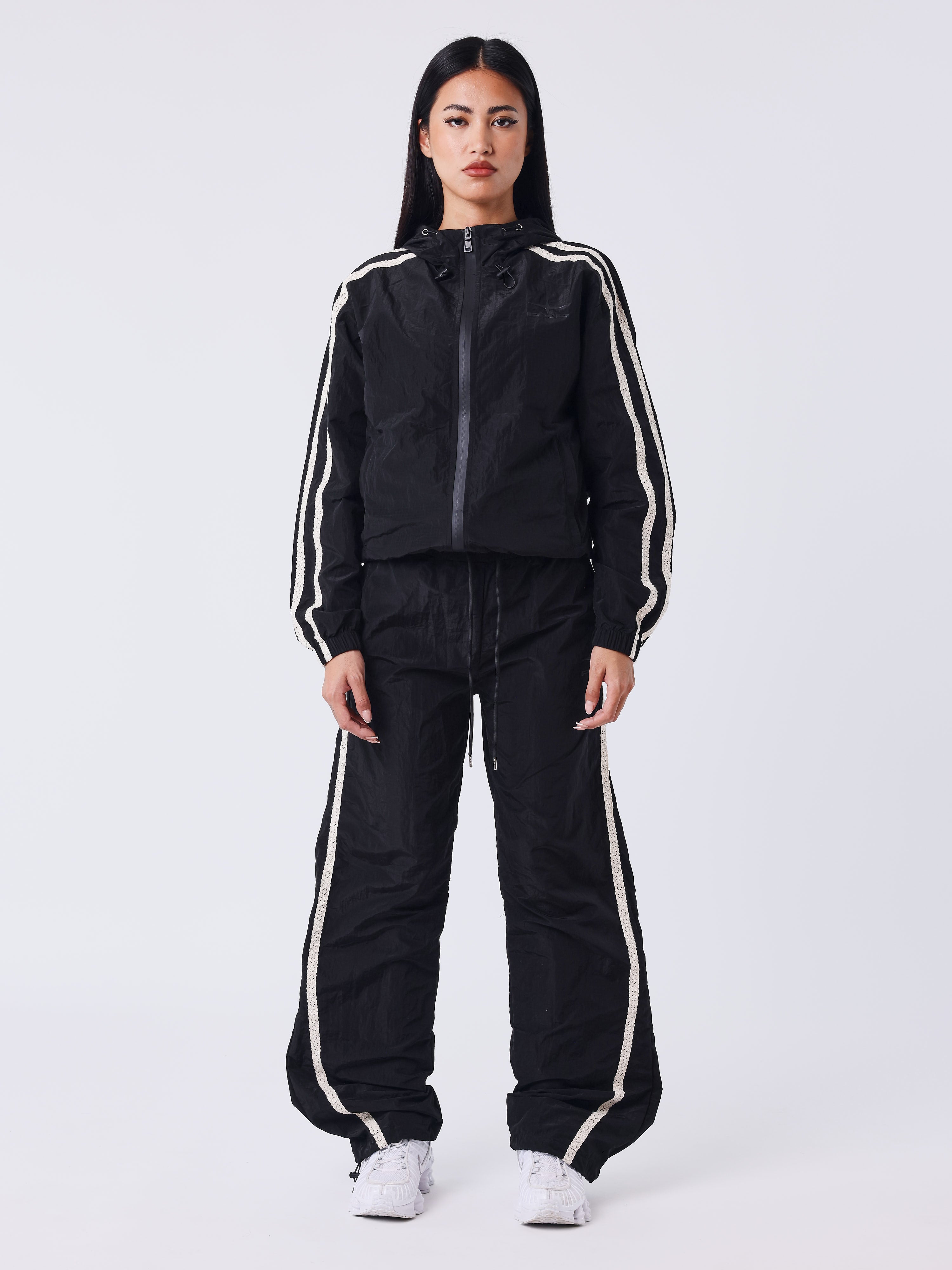 Sportly Crochet Stripe Joggers-1