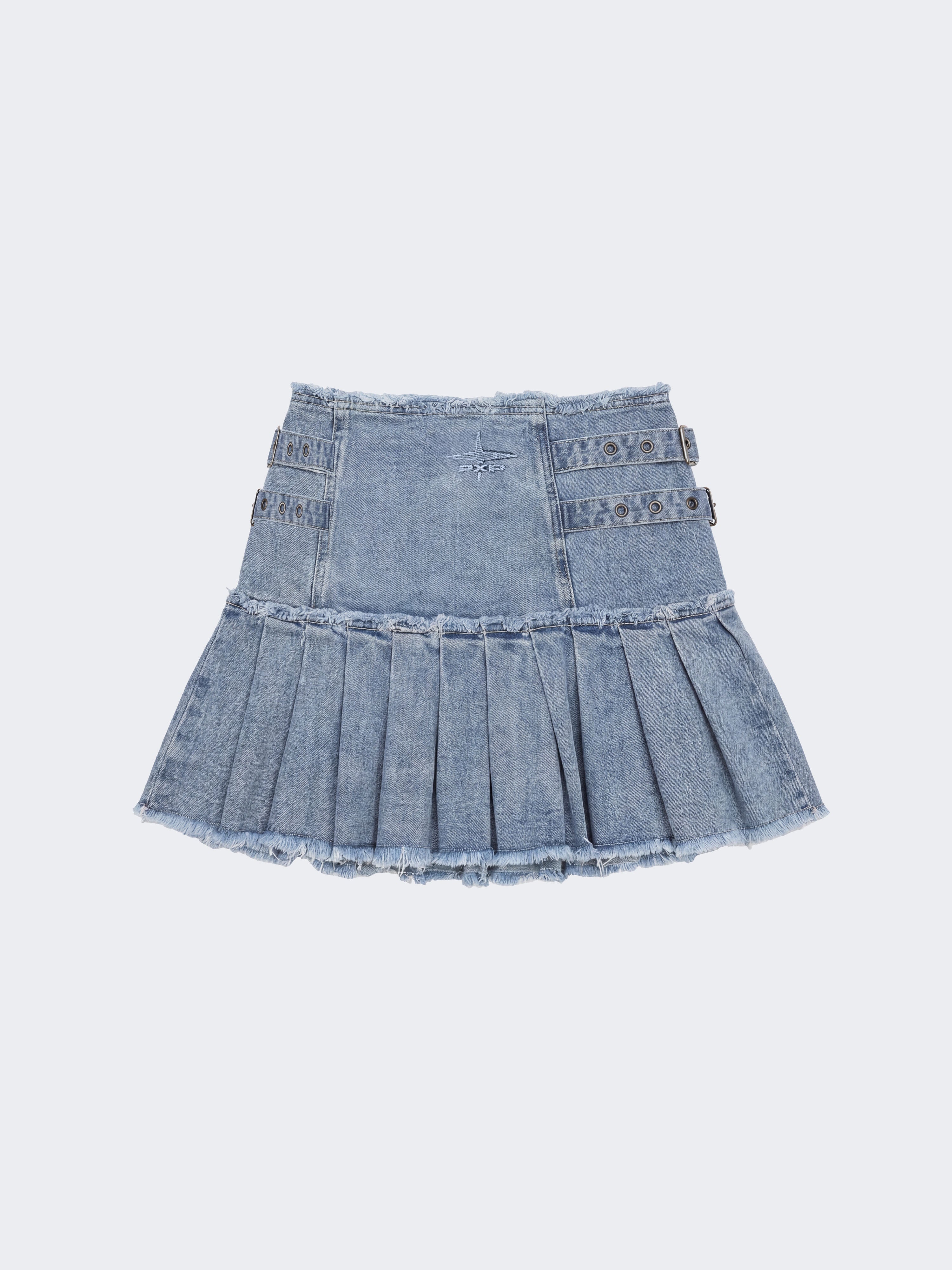 Denim Jupe Frayed-7