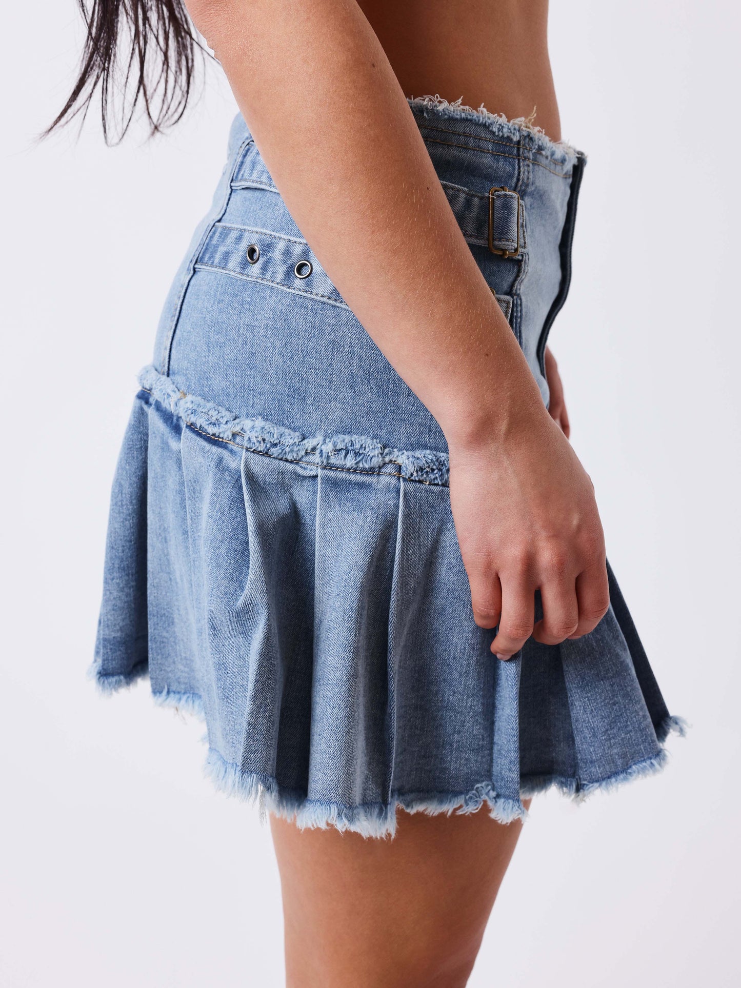Denim Jupe Frayed