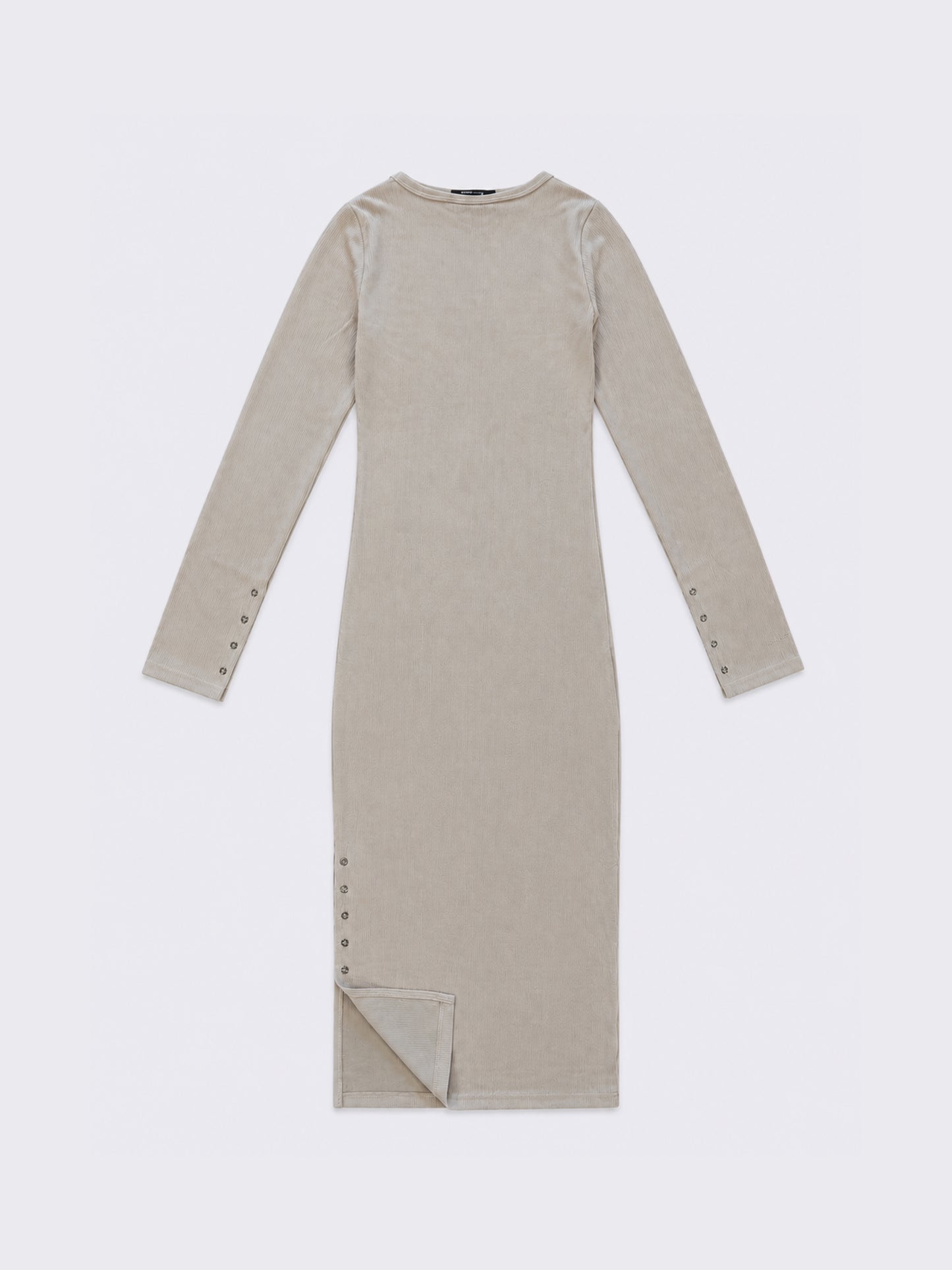 Vestido largo con abertura Eyelet