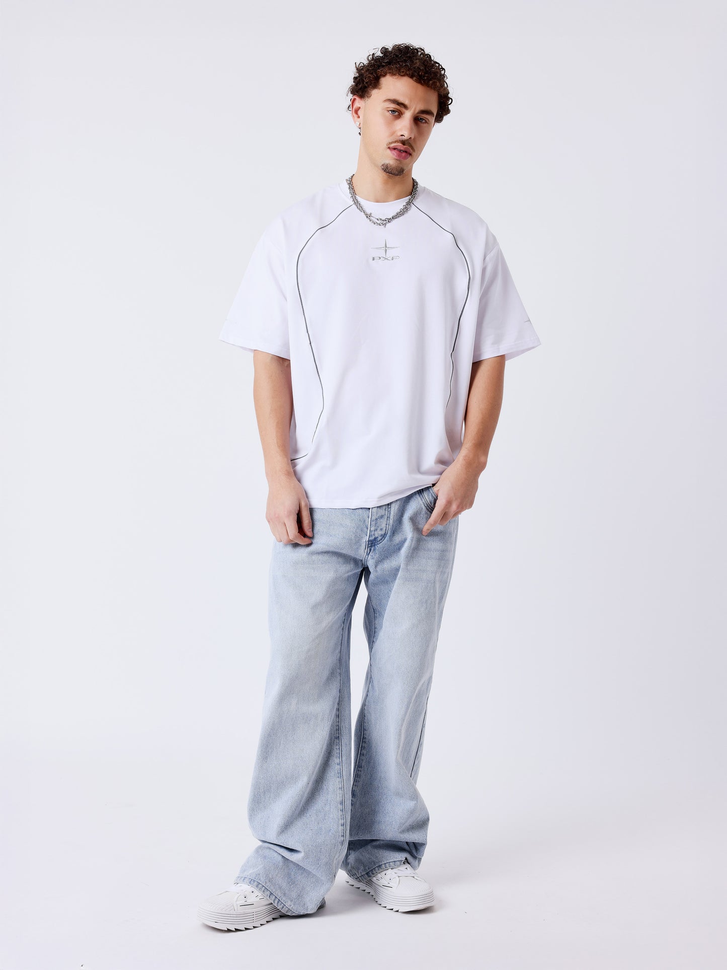 Reflecterend Piping T-shirt