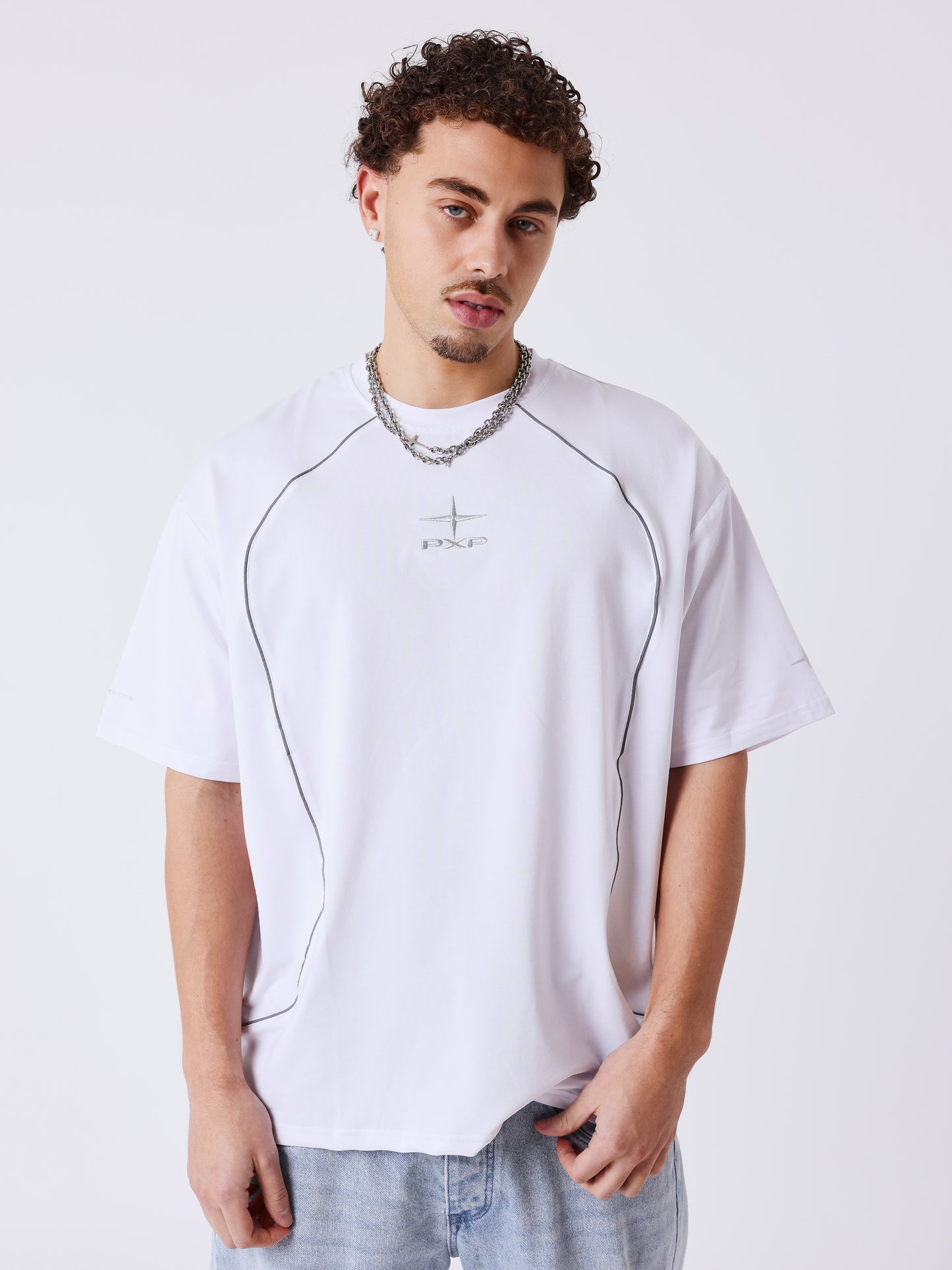 Reflecterend Piping T-shirt