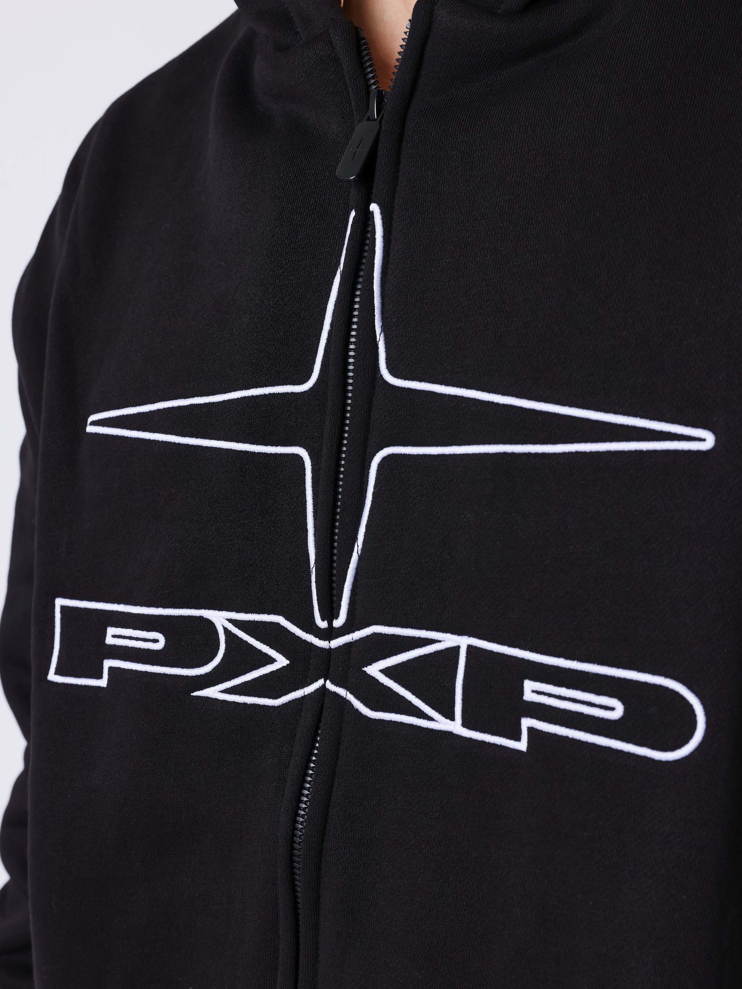 Felpa con cappuccio con zip Polaris a contrasto