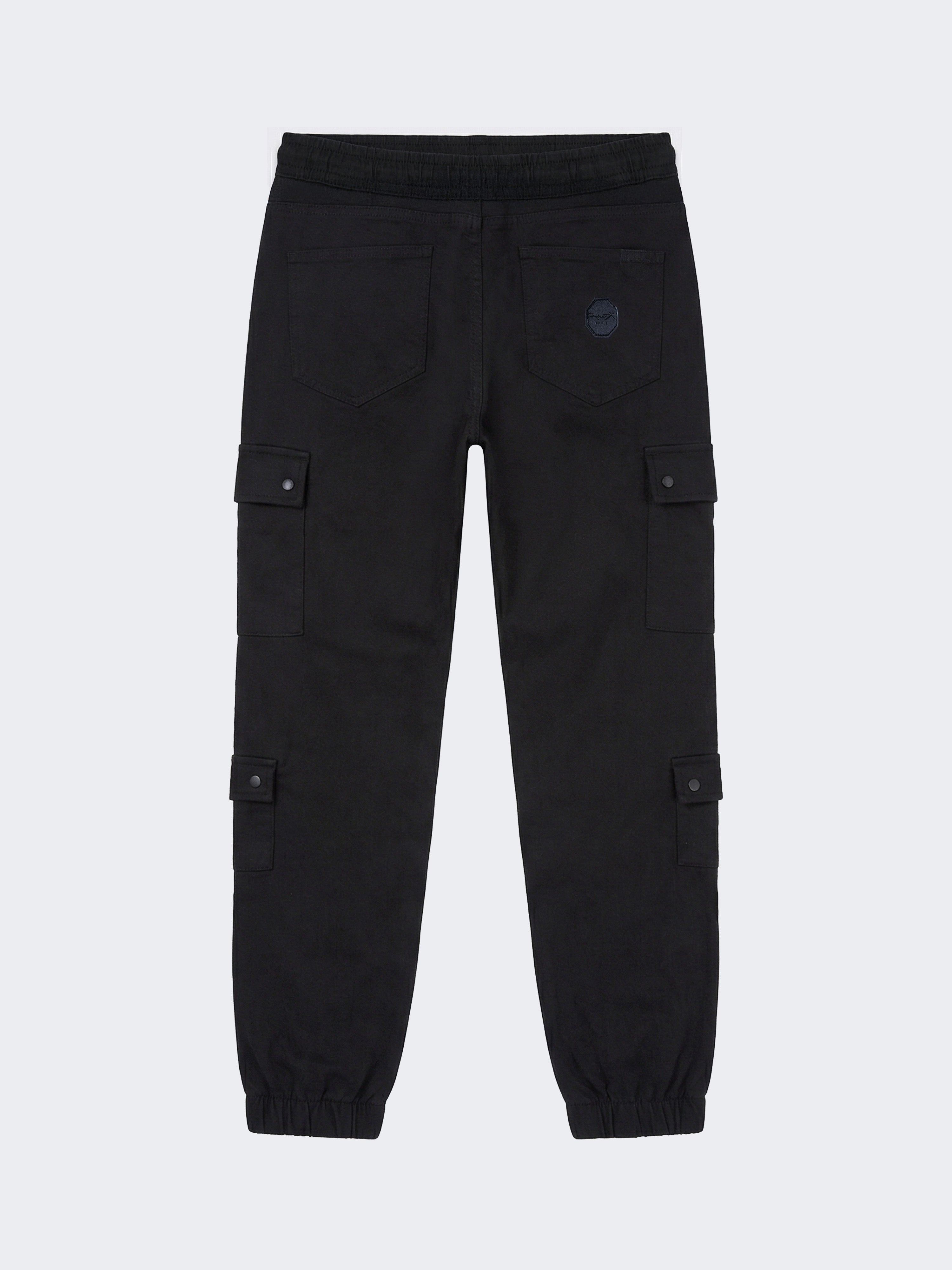 Pantalón cargo multi-bolsillos con ajuste elástico-10