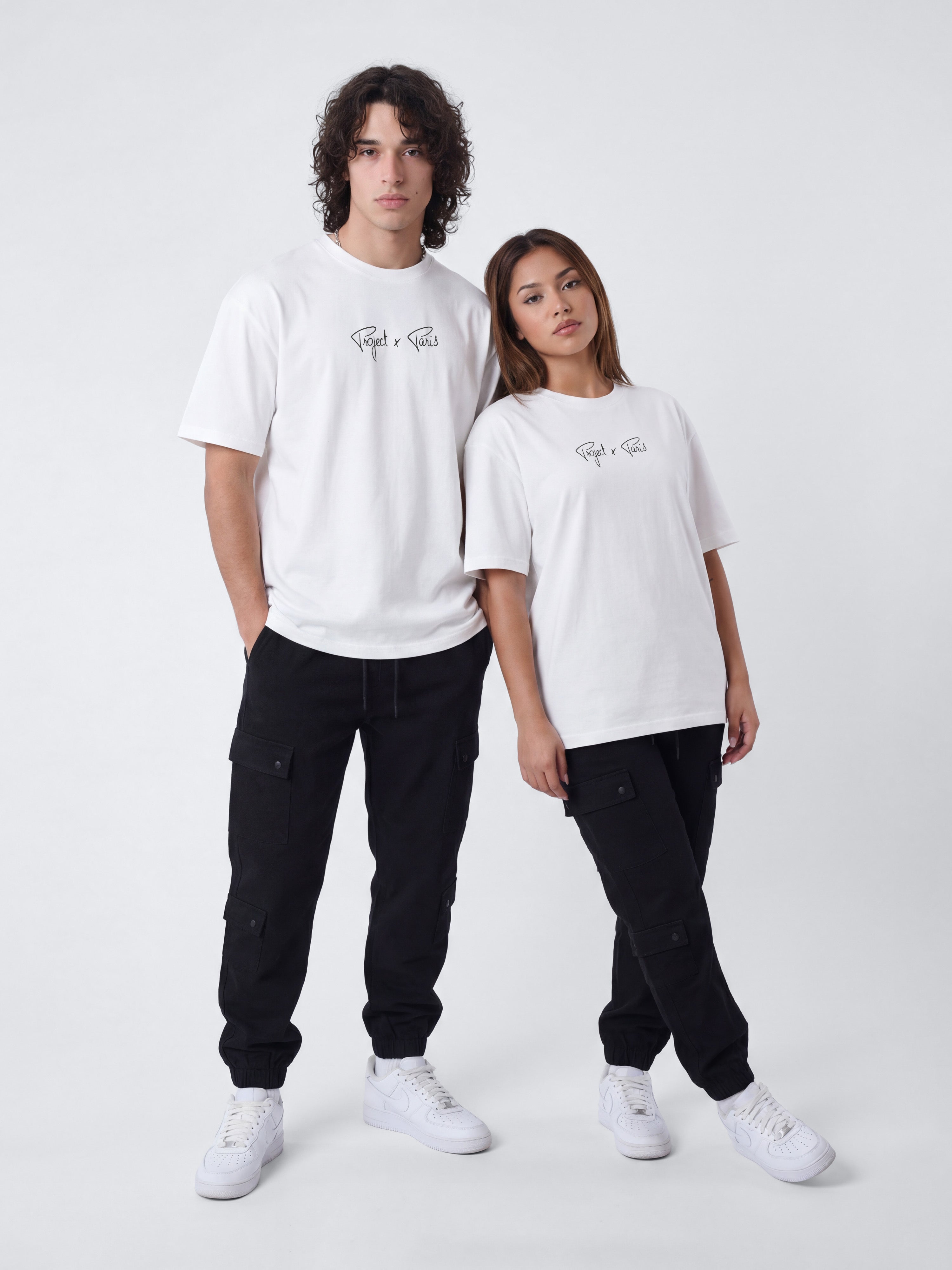 Pantalón cargo multi-bolsillos con ajuste elástico-1