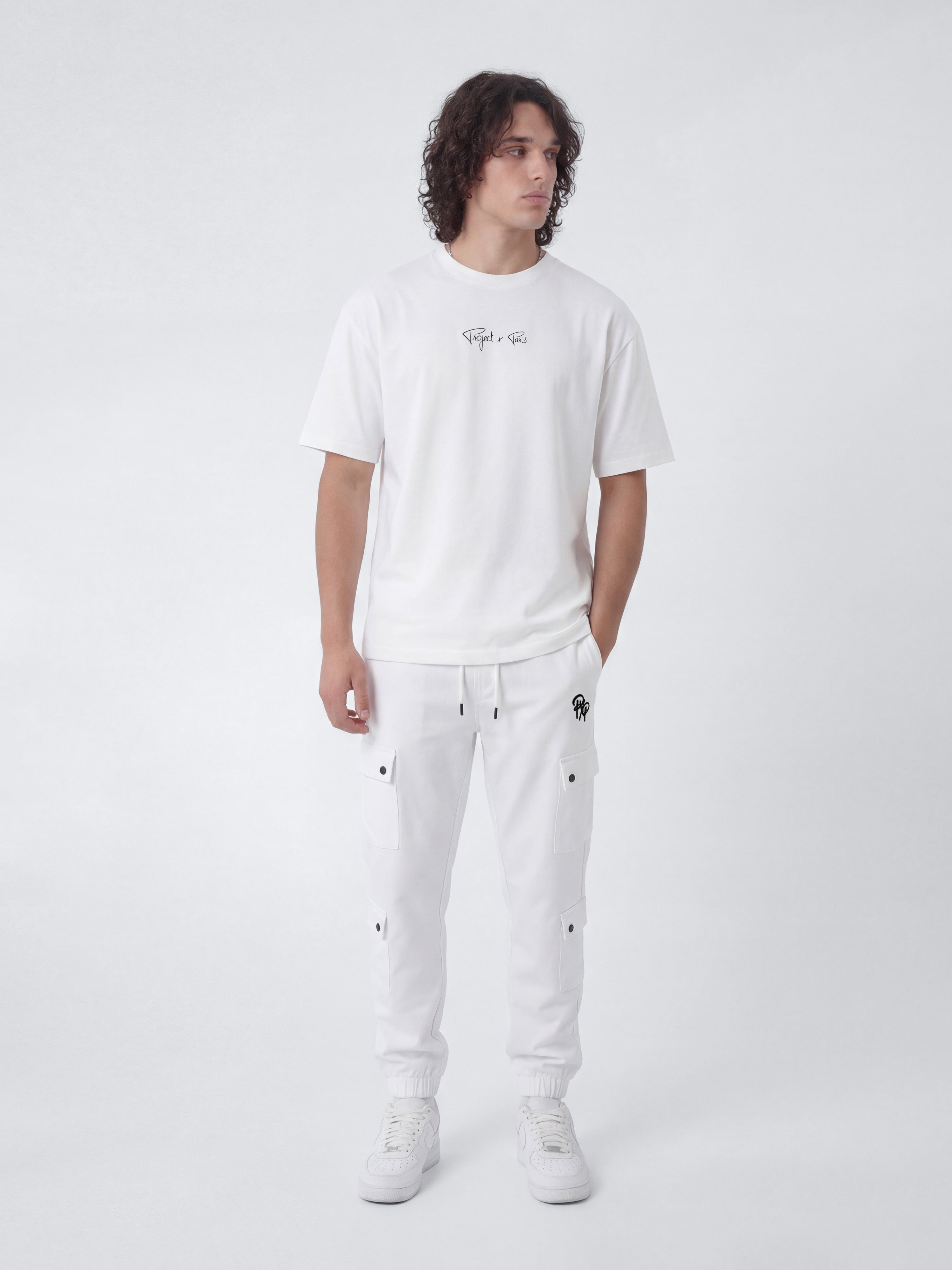 Cargo multi-bolsillos con ajuste elástico-3