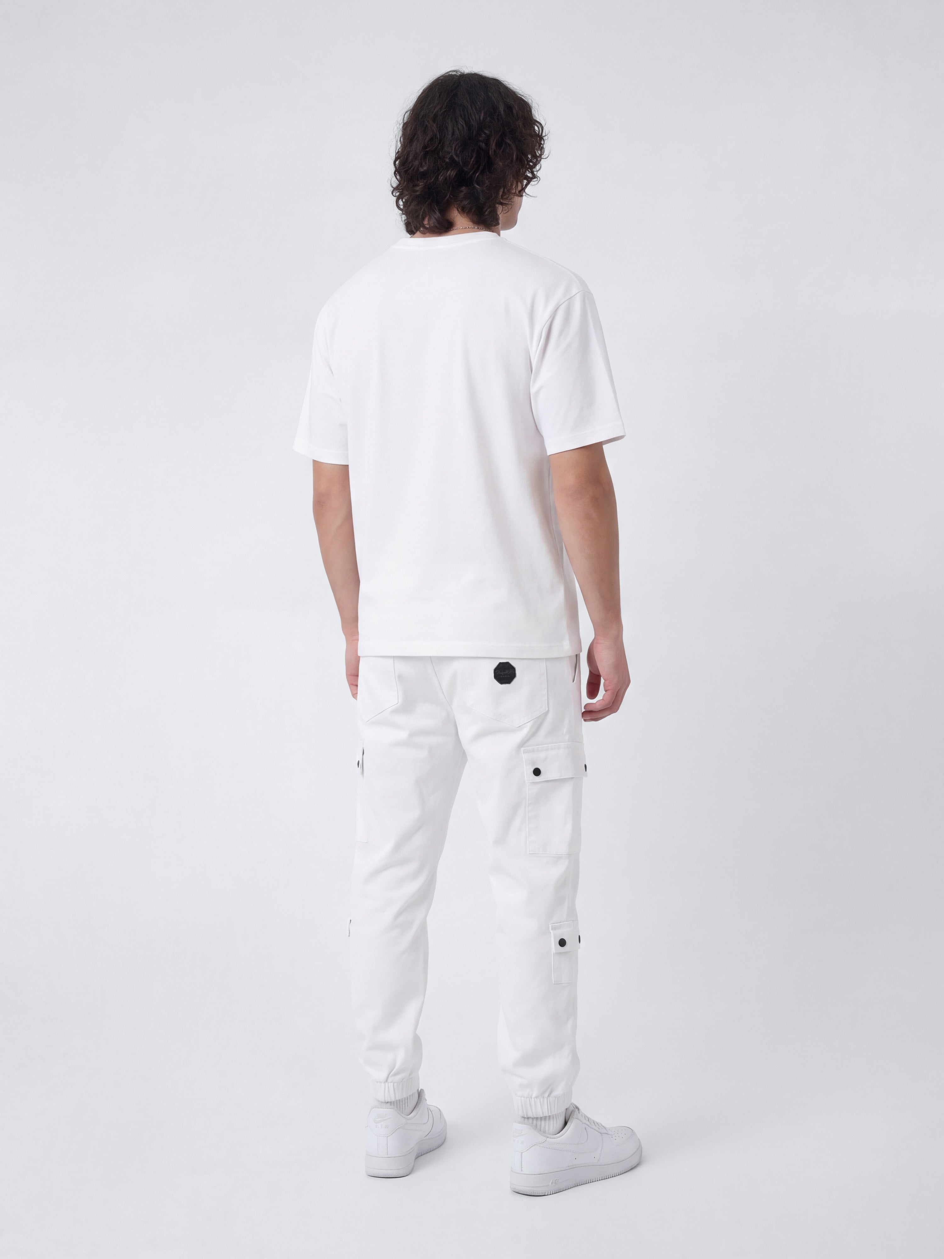 Cargo multi-bolsillos con ajuste elástico-5