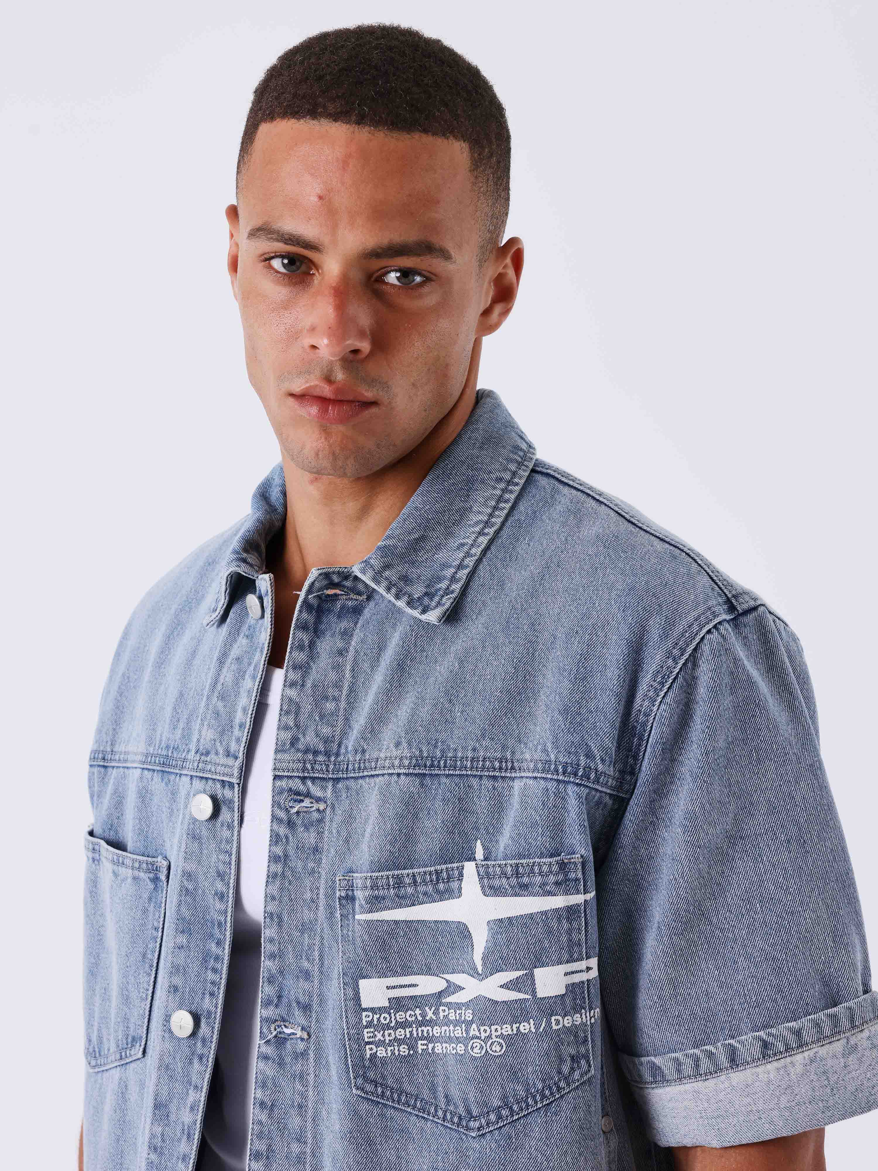 Veste en denim courte Idea-3