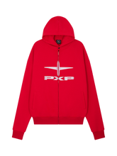 sweat-a-capuche-zippe-polaris-rouge -backgroundremoved
