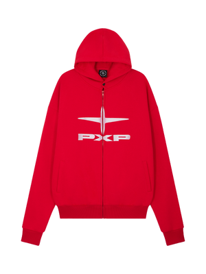 sweat-a-capuche-zippe-polaris-rouge -packshot-backgroundremoved