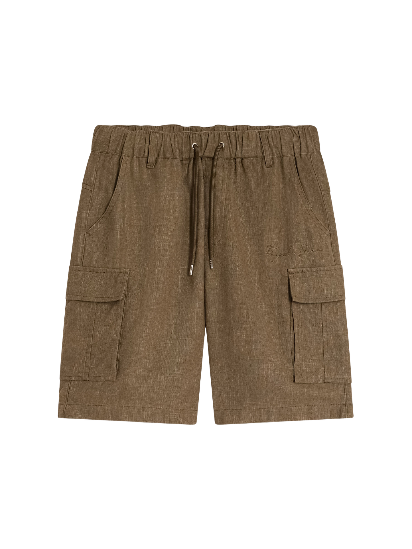 short-decontractee-texturee-5347-olive-fonce-packshot-backgroundremoved