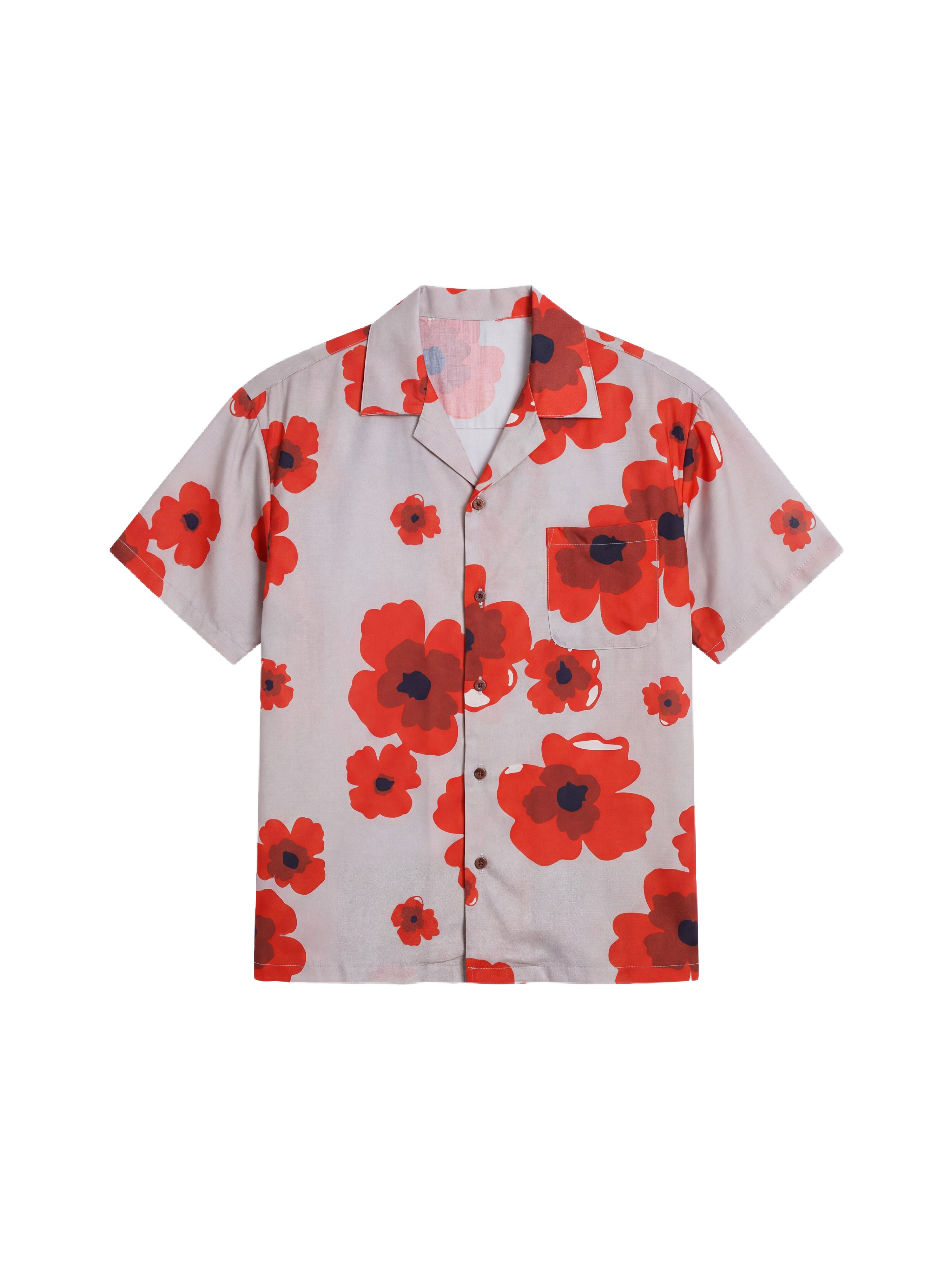 Chemise manches courtes à motif floral-6