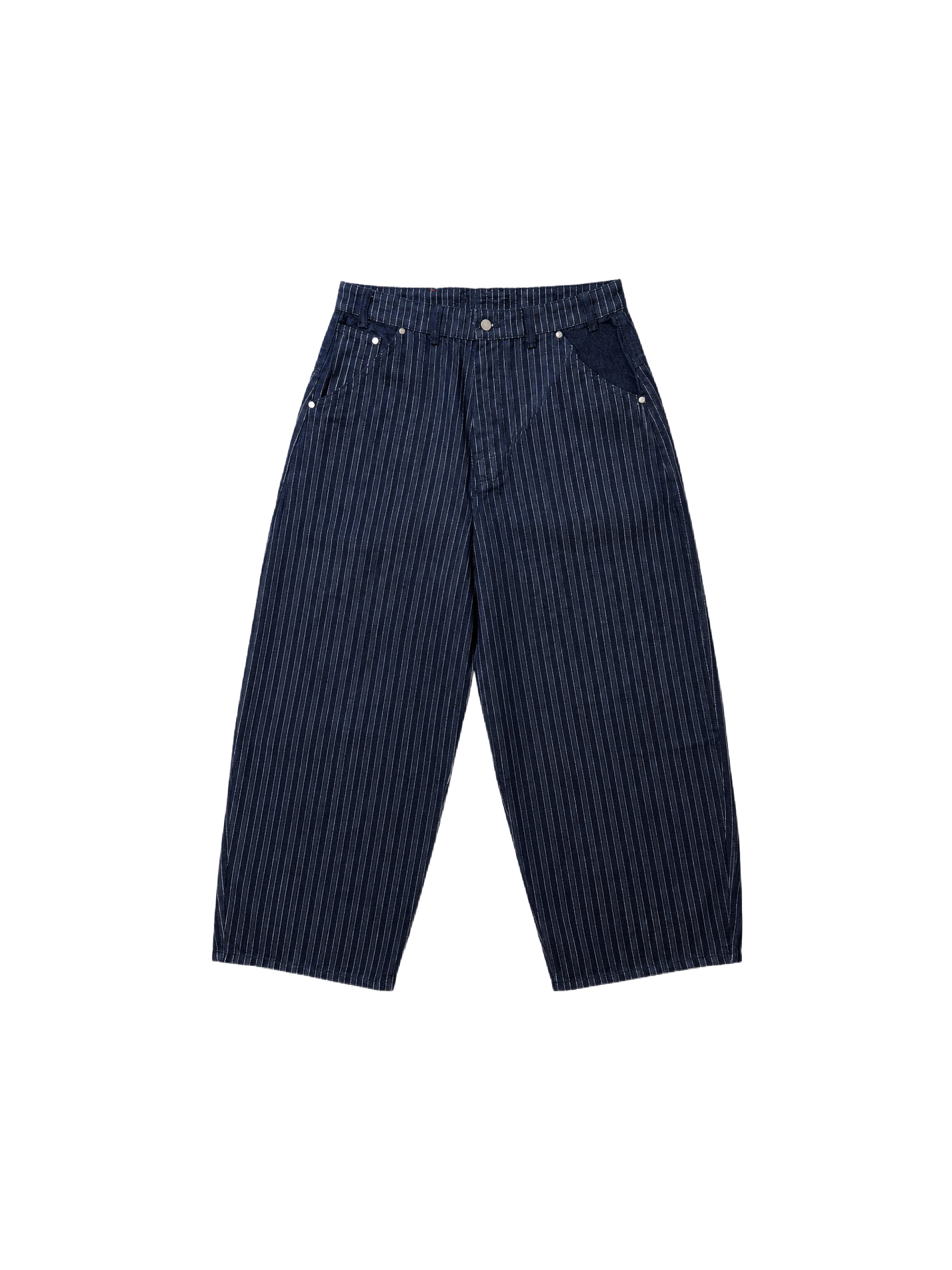 Stripet barrel jeans-1
