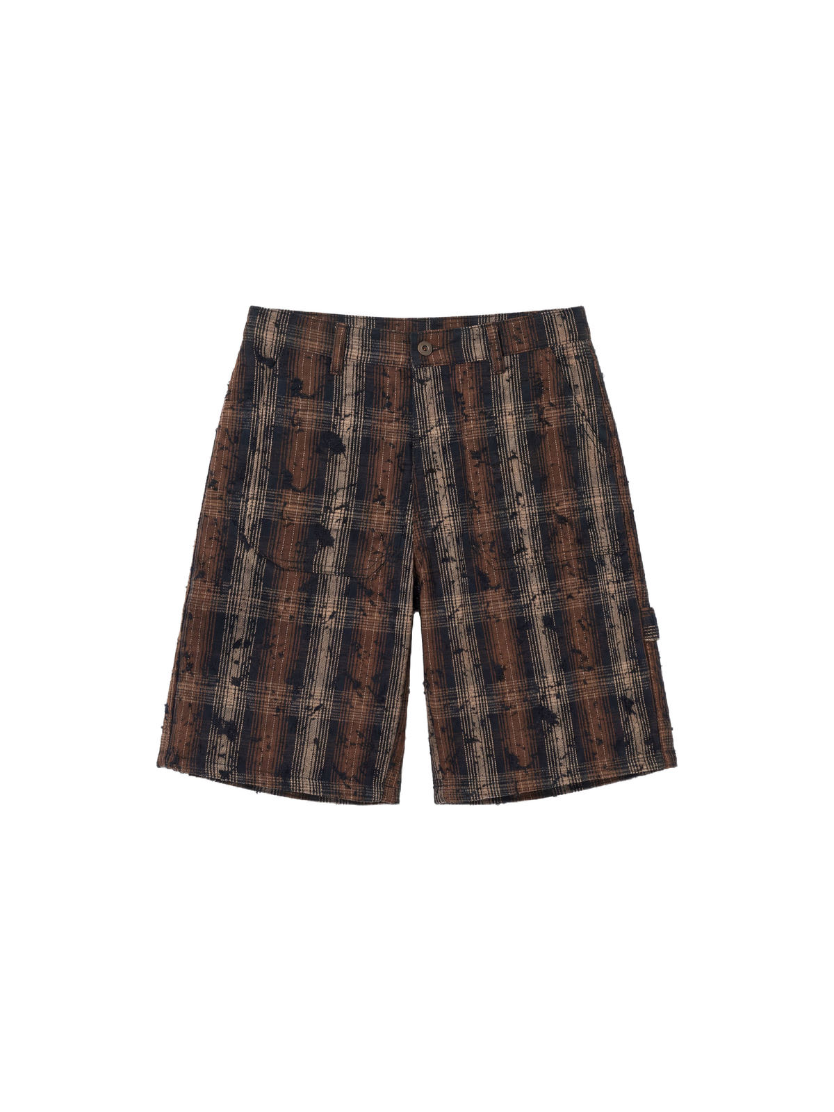 Short cargo Grunge Plaid Marron – 4
