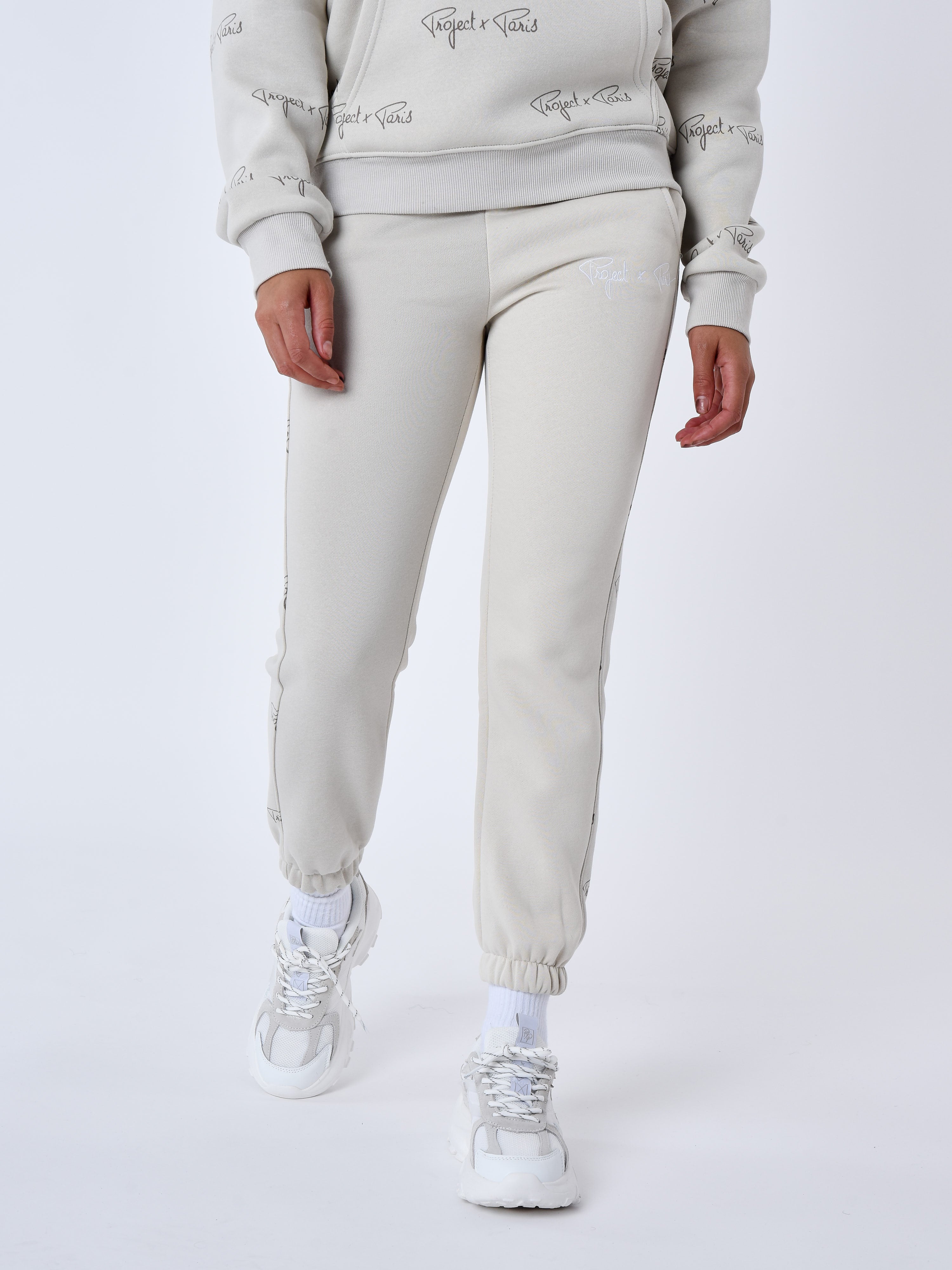Joggingbukser med signatur all over striber-2