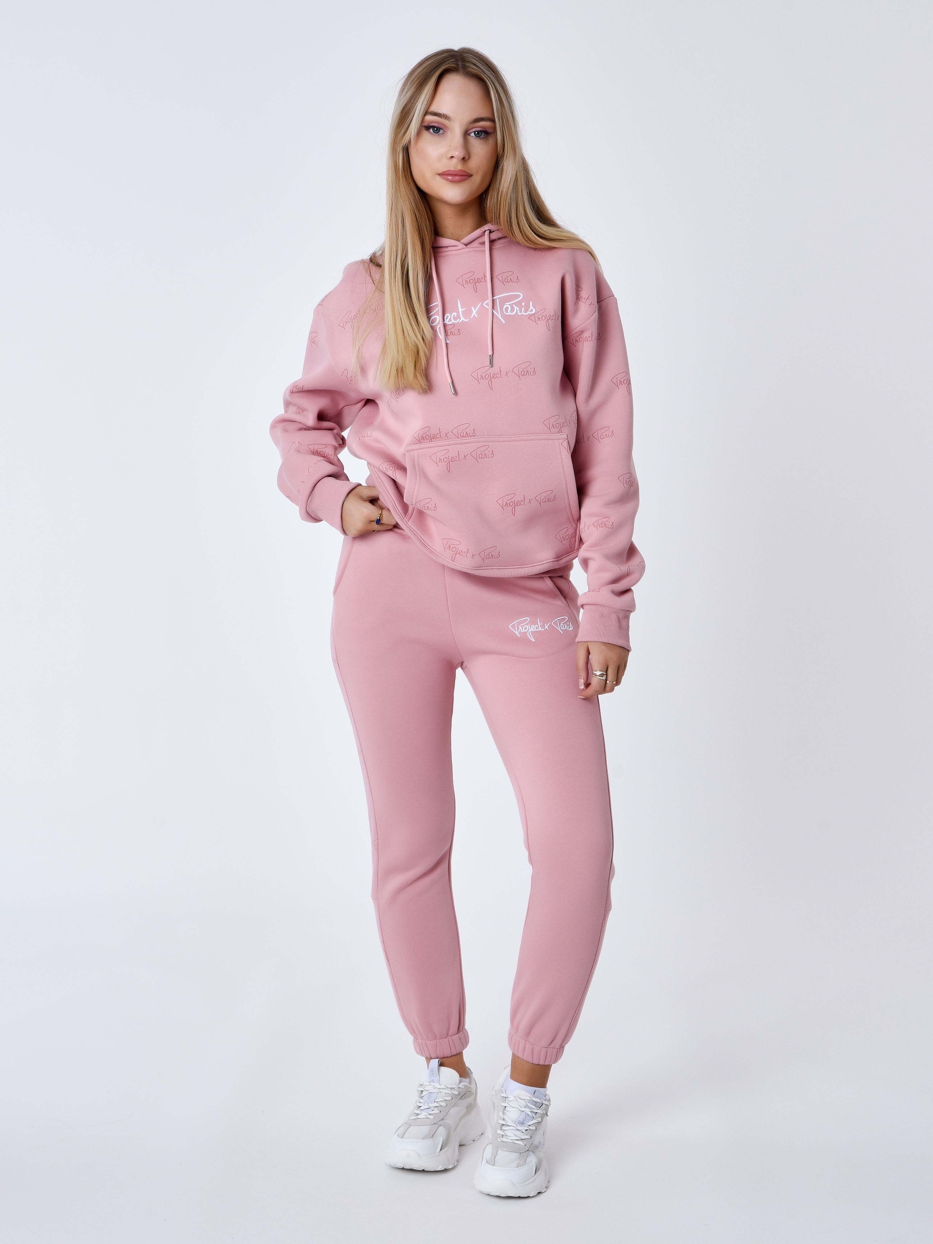Joggingbyxor med signaturband över hela-6