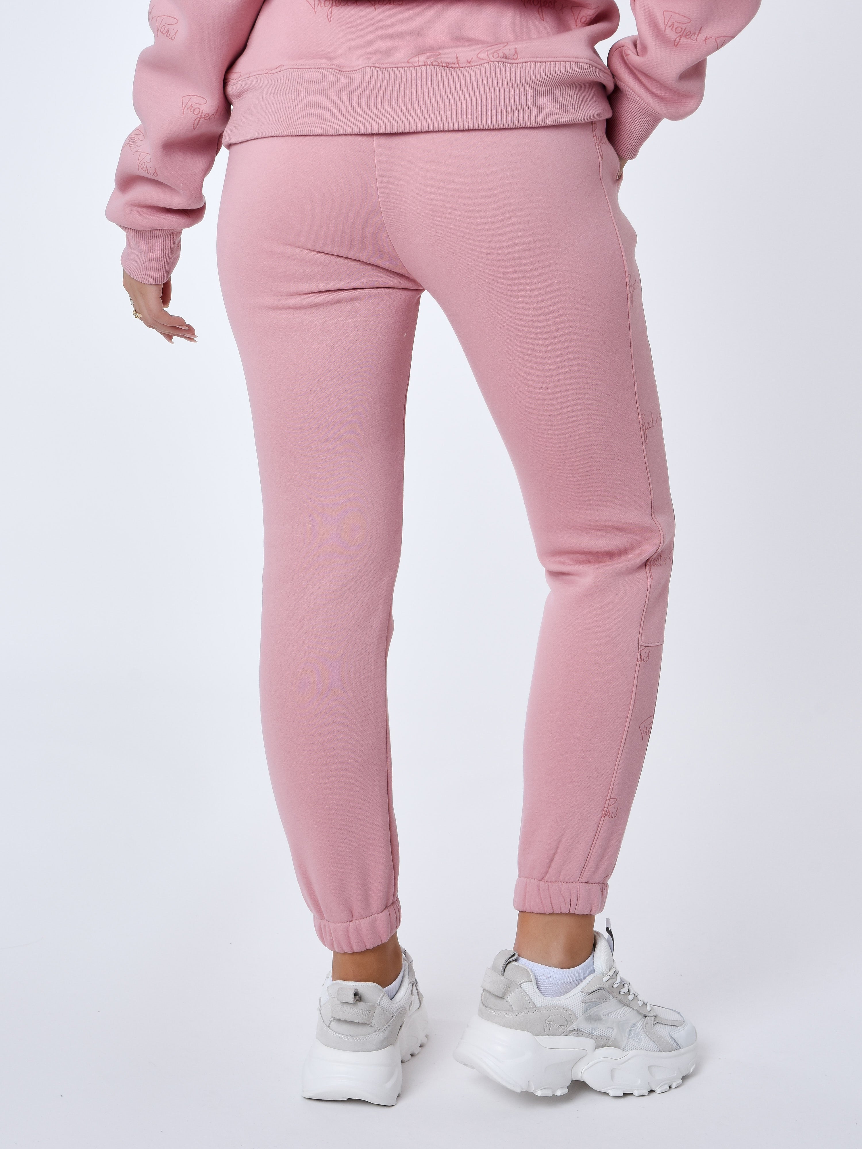 Joggingbyxor med signaturband över hela-3