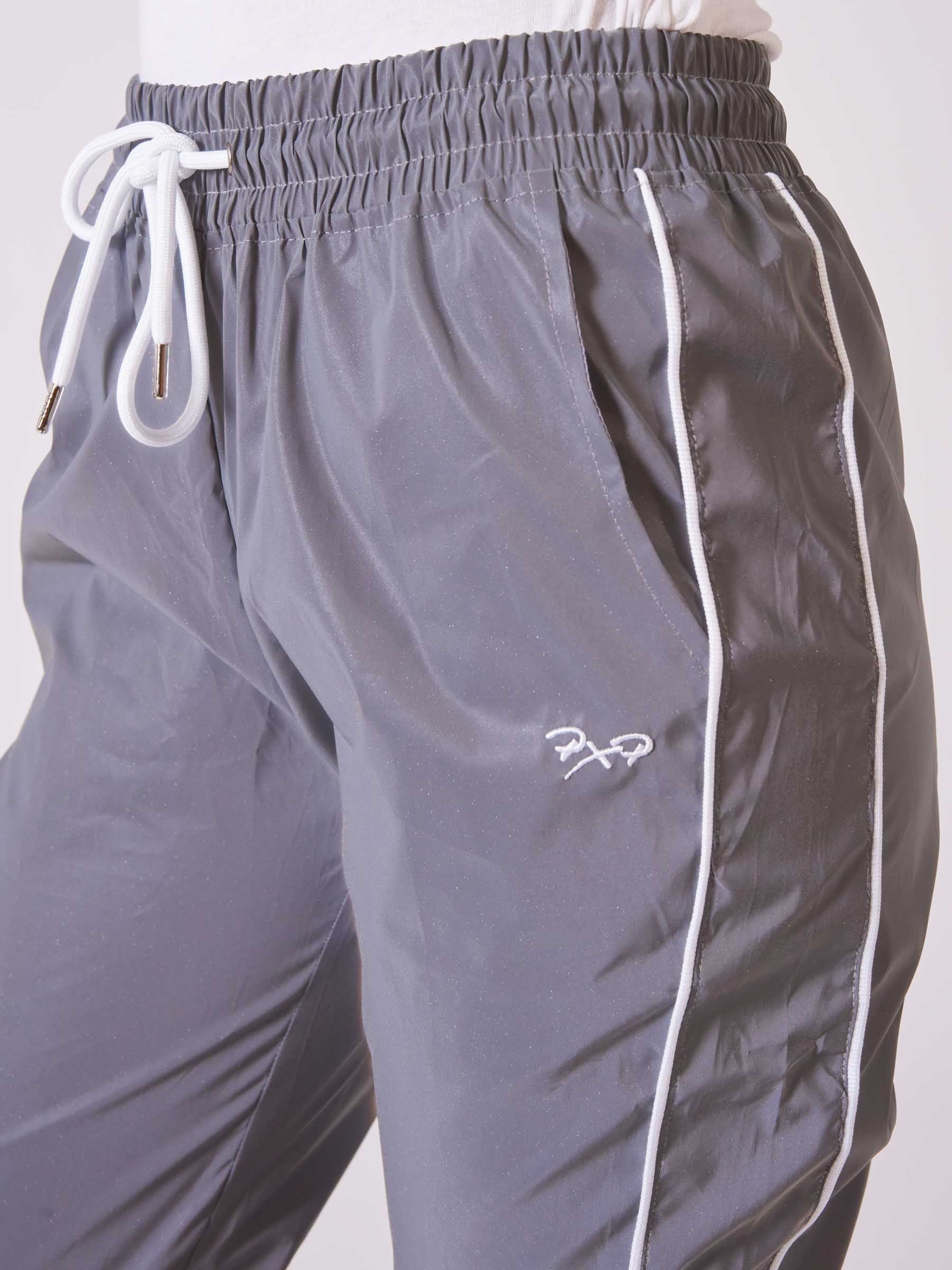 Reflekterende joggebukse med elastisk nederkant og piping-6