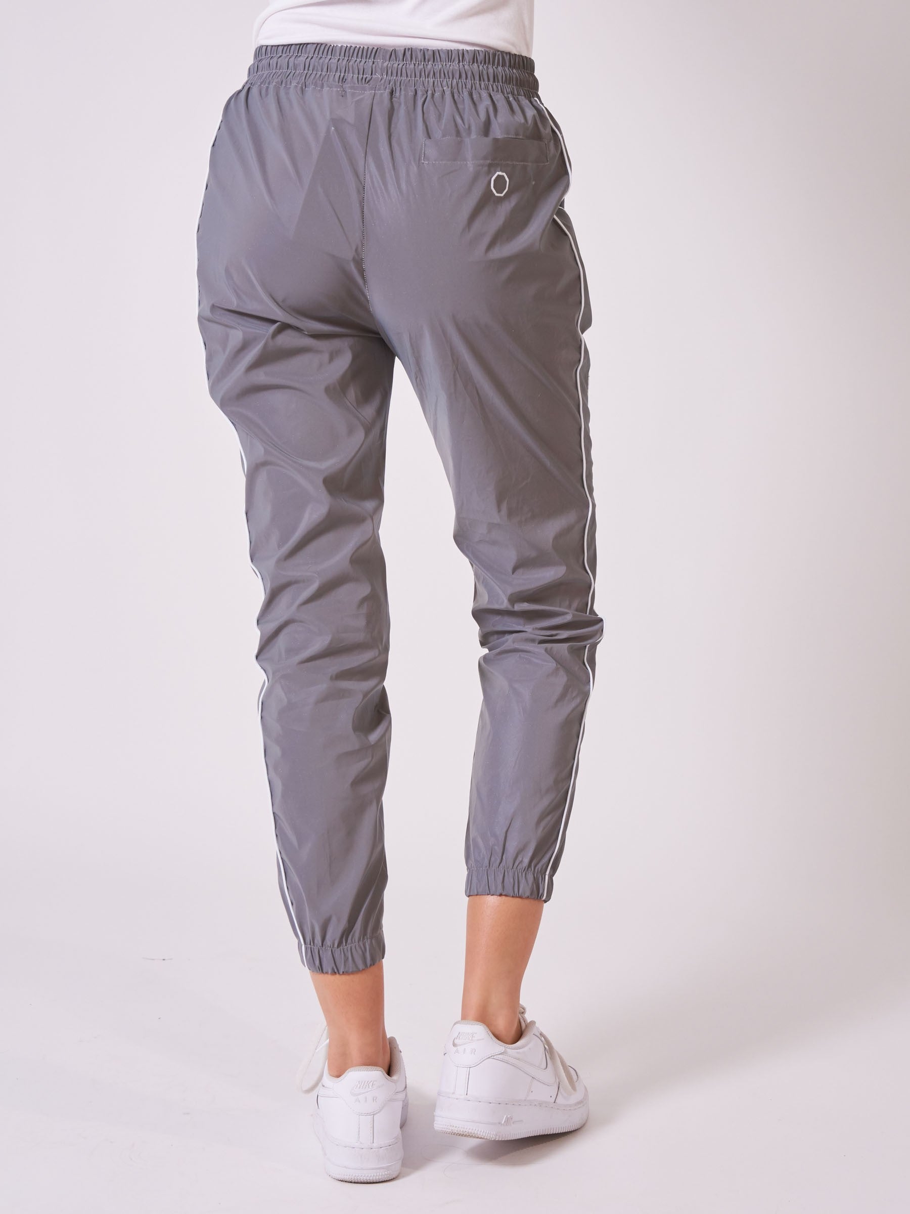 Bas de jogging bas élastiqué réfléchissante avec piping