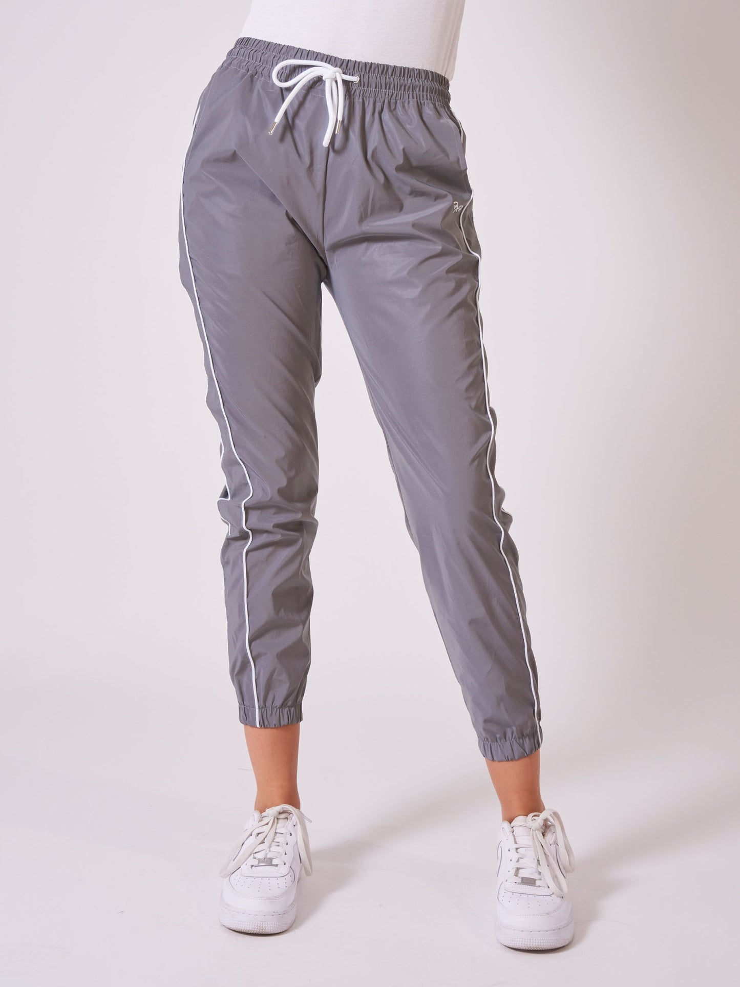 Bas de jogging bas élastiqué réfléchissante avec piping