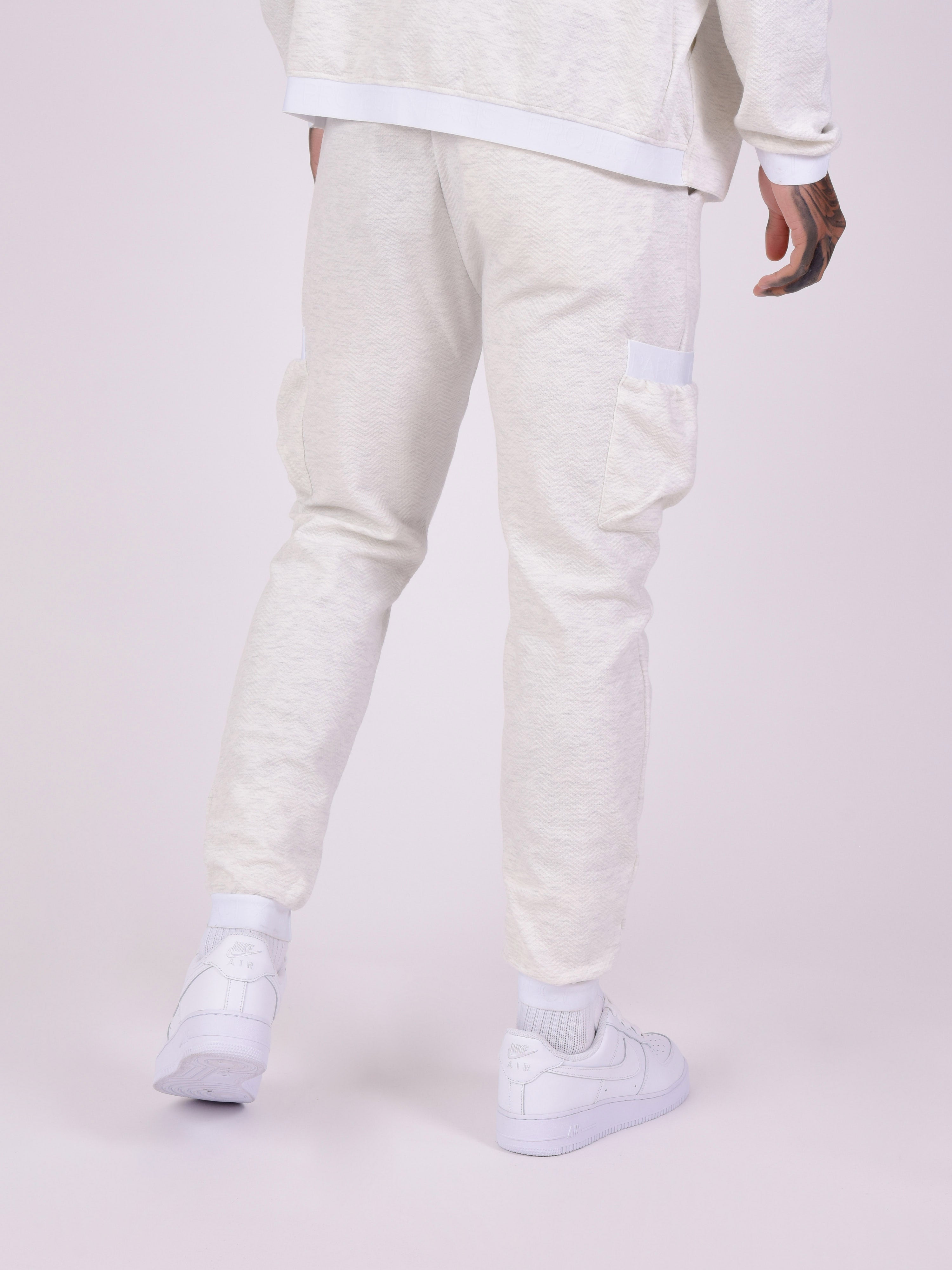 Pantaloni de trening din țesătură texturată cu detalii elastice sport-5