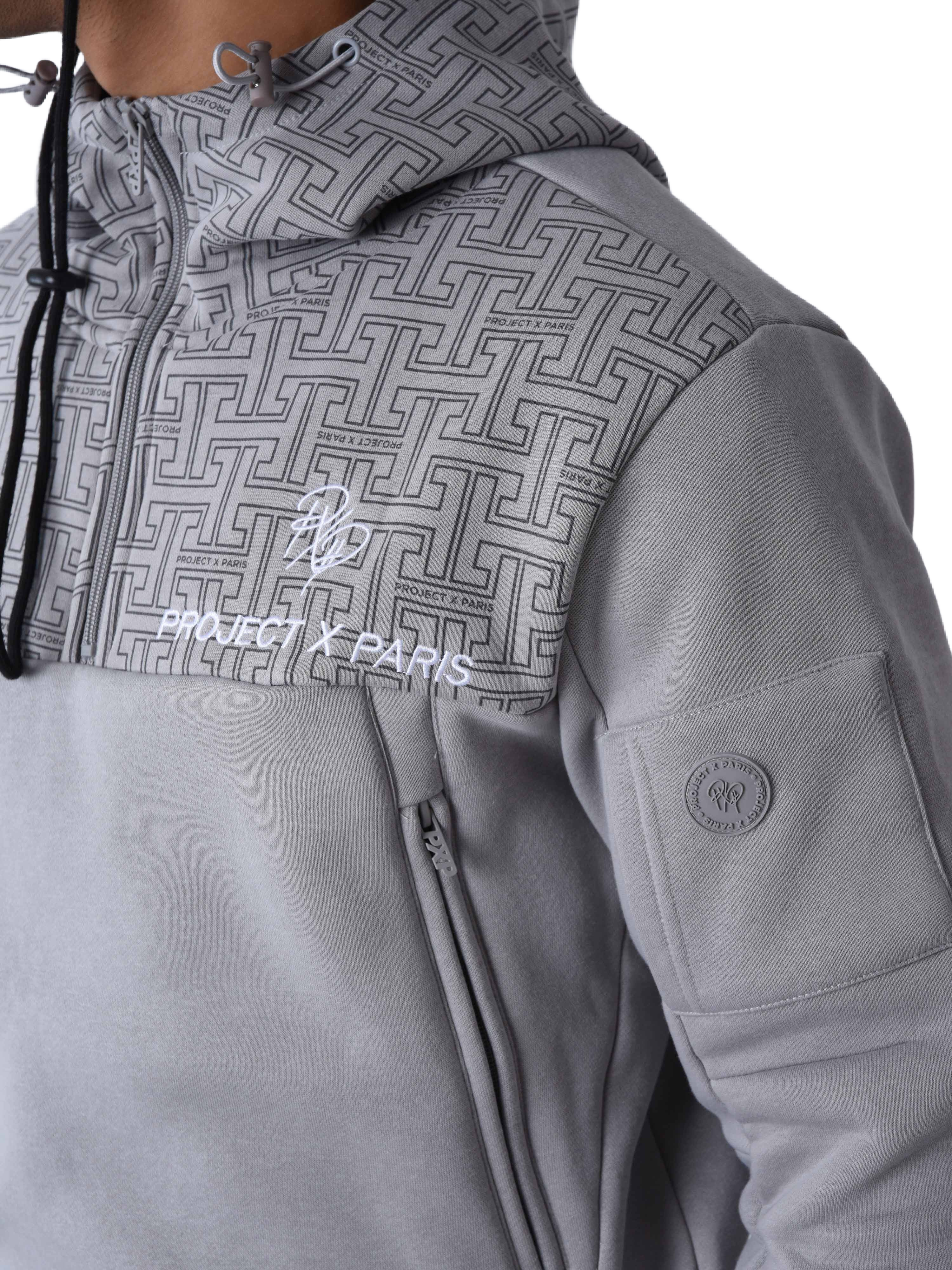 Monogramm-Print Kapuzenpullover-5