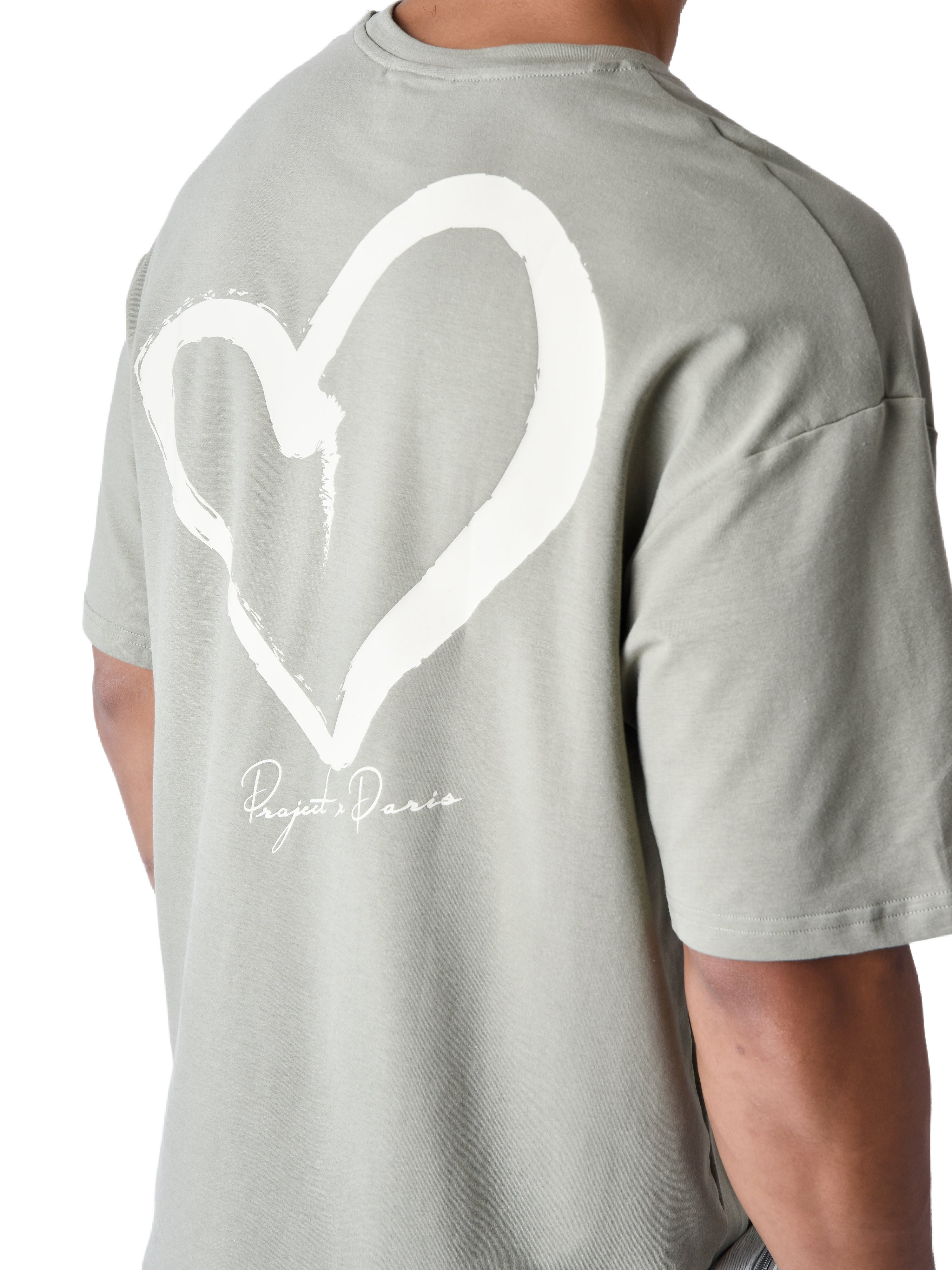 Street geborduurd hart T-shirt-1