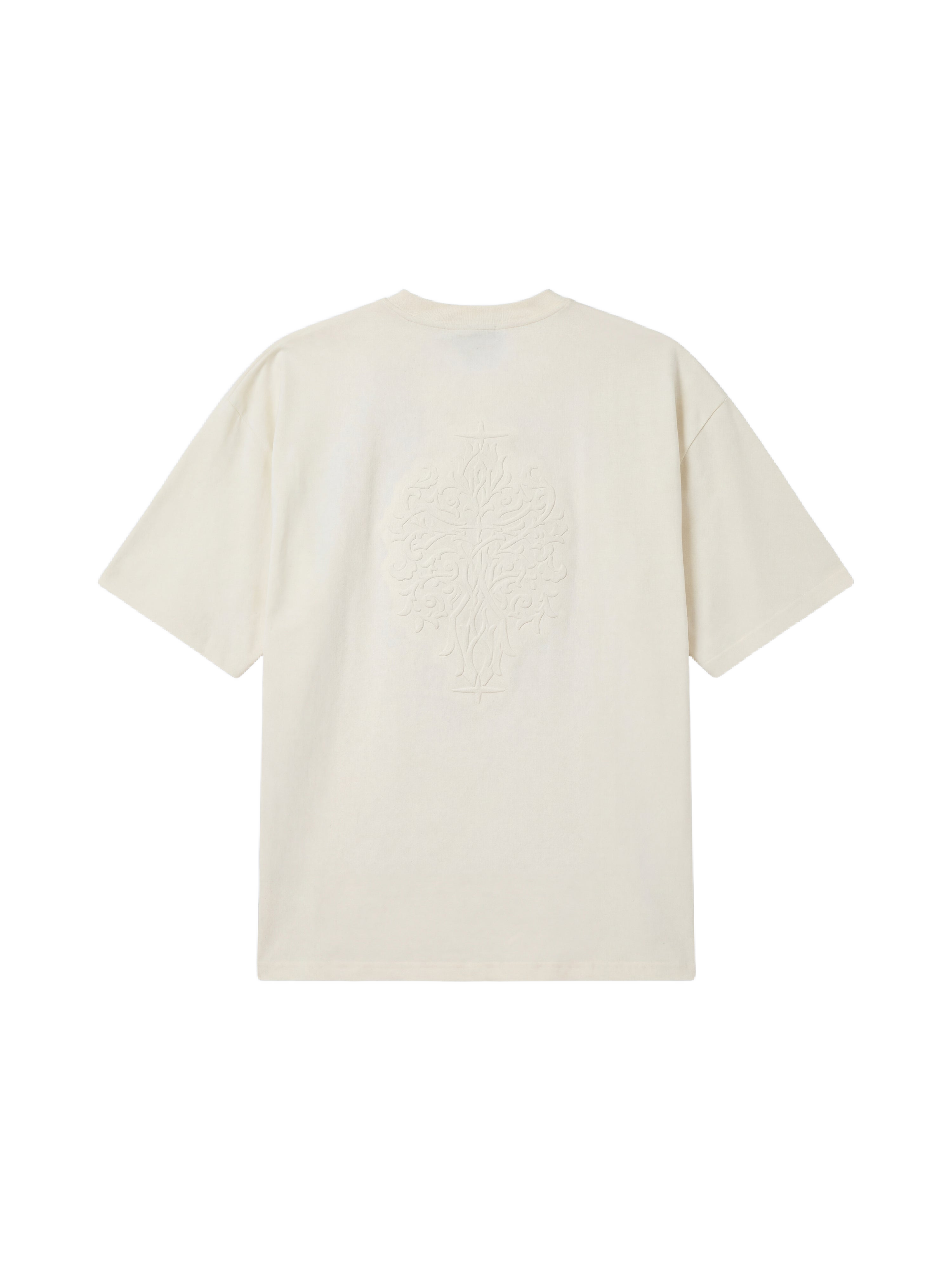 T-shirt med præget mønster-7