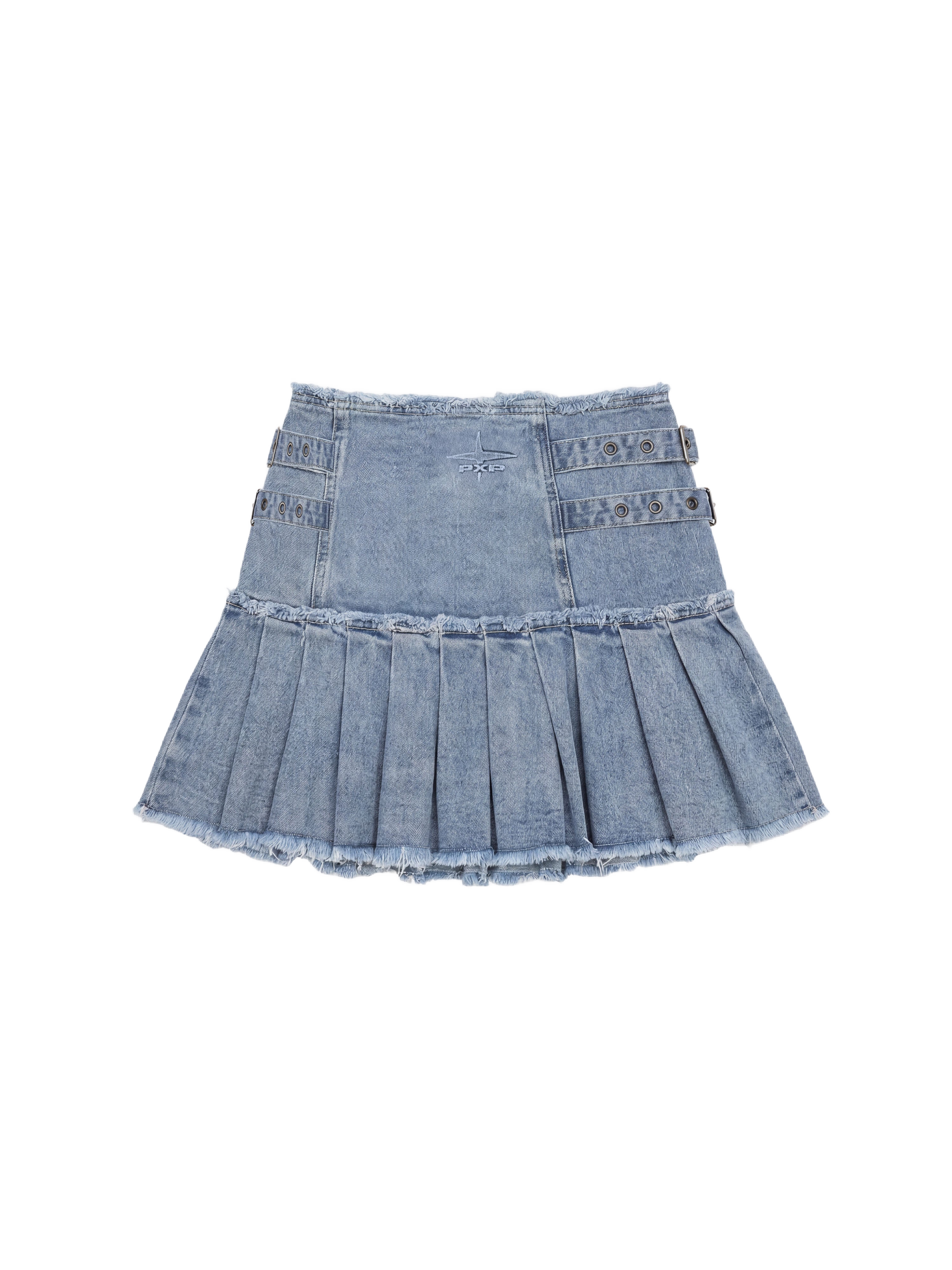 Denim Skirt Frayed-8