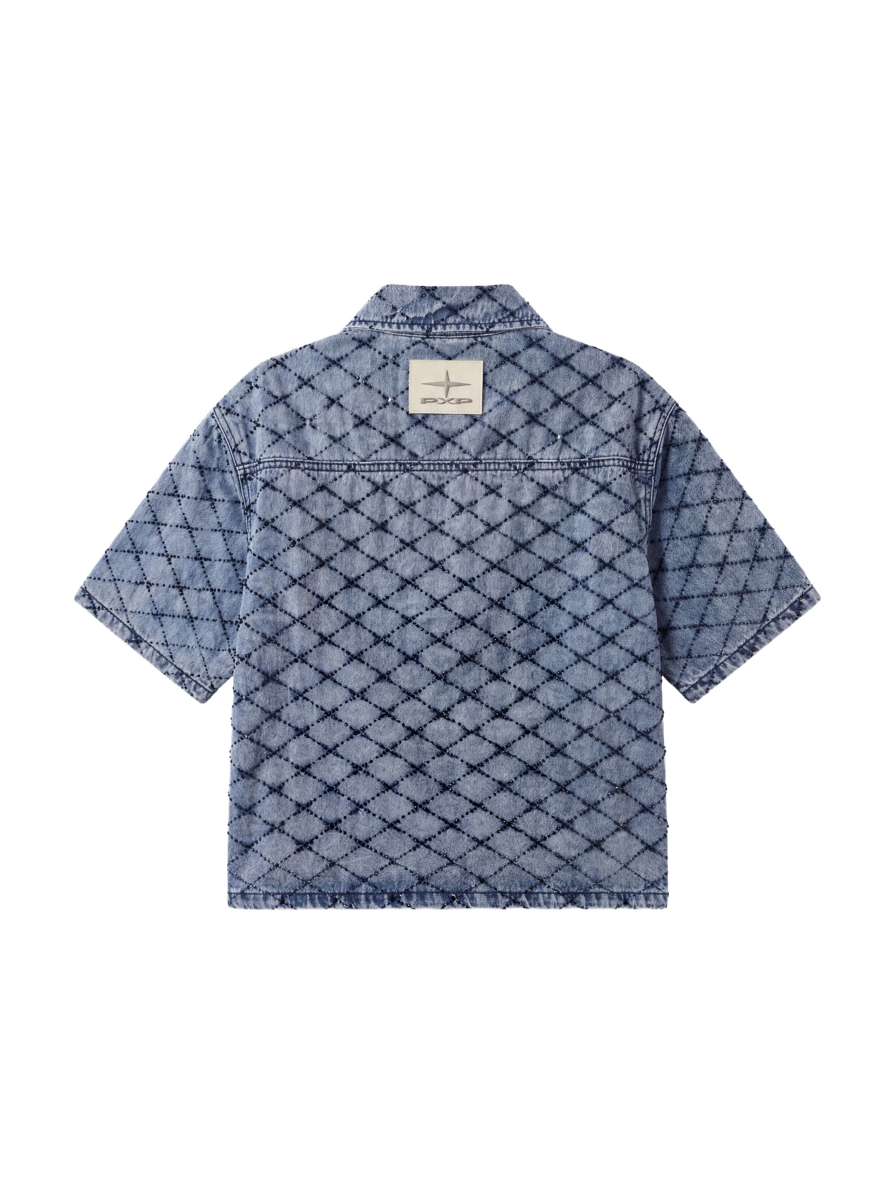 Short sleeve Precious denim overshirt-7