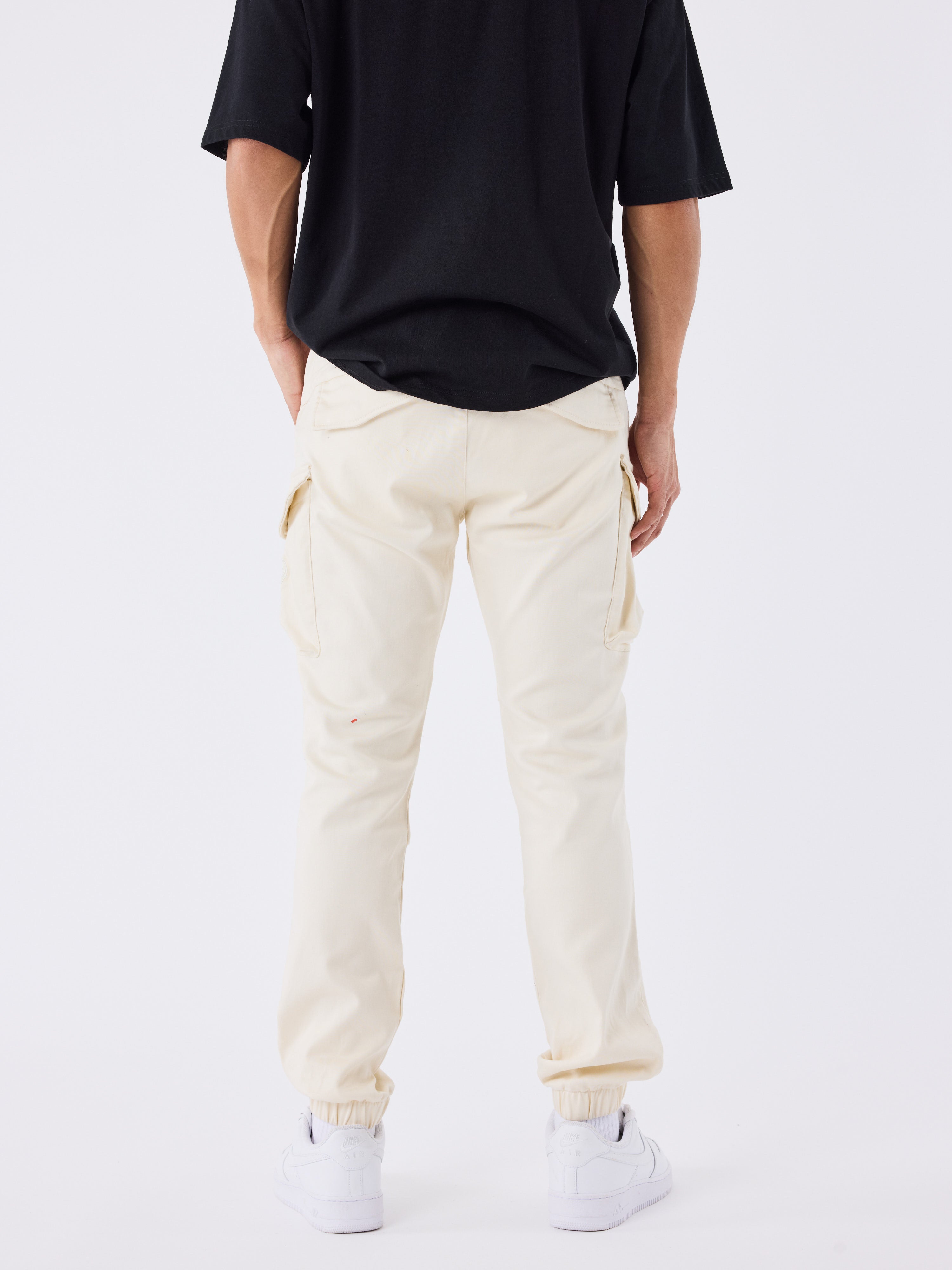 Pantaloni cargo cu detalii monogramă-3