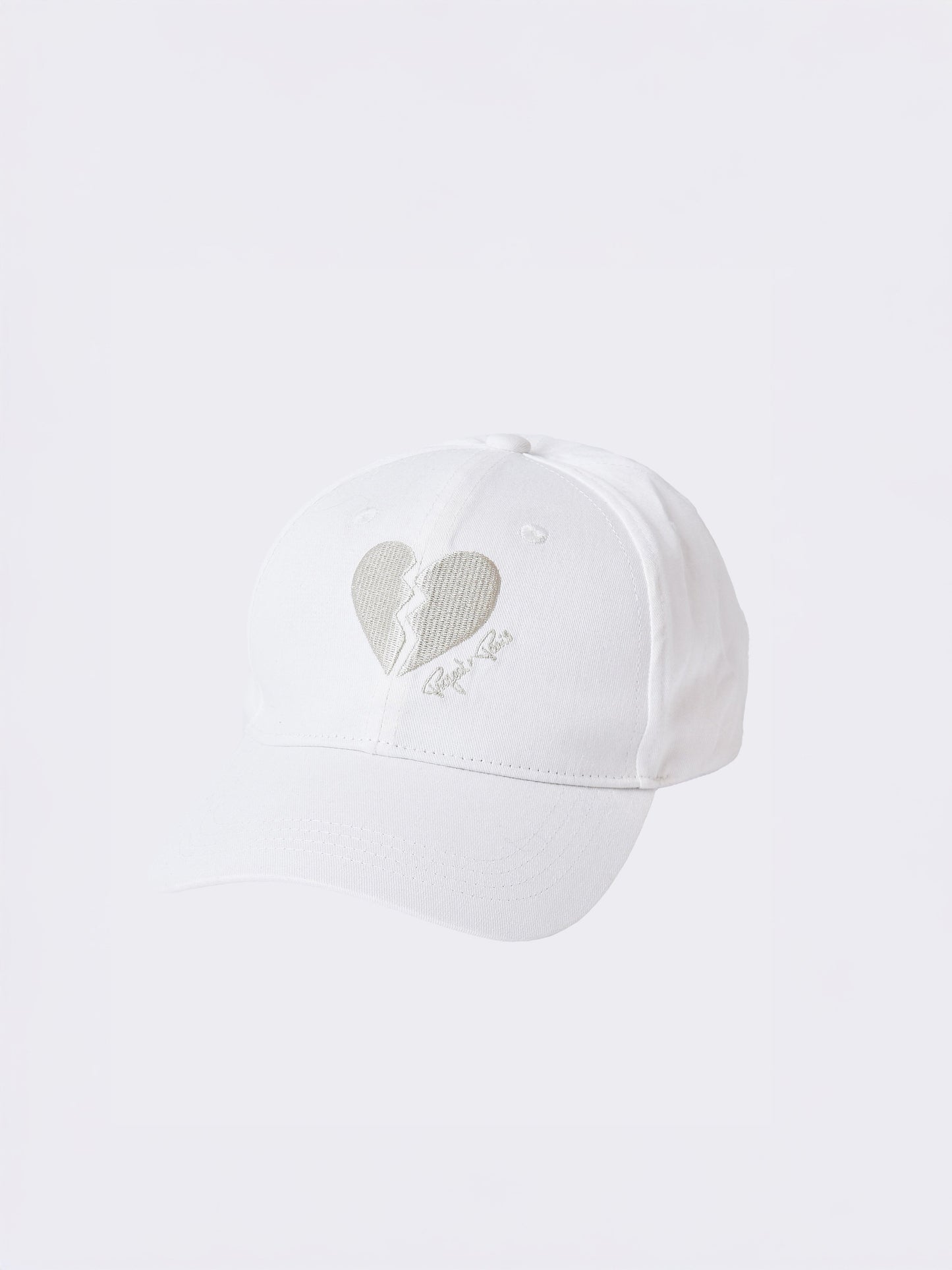 casquette-ajustable-unisexe-coeur-brise-blanc-casse